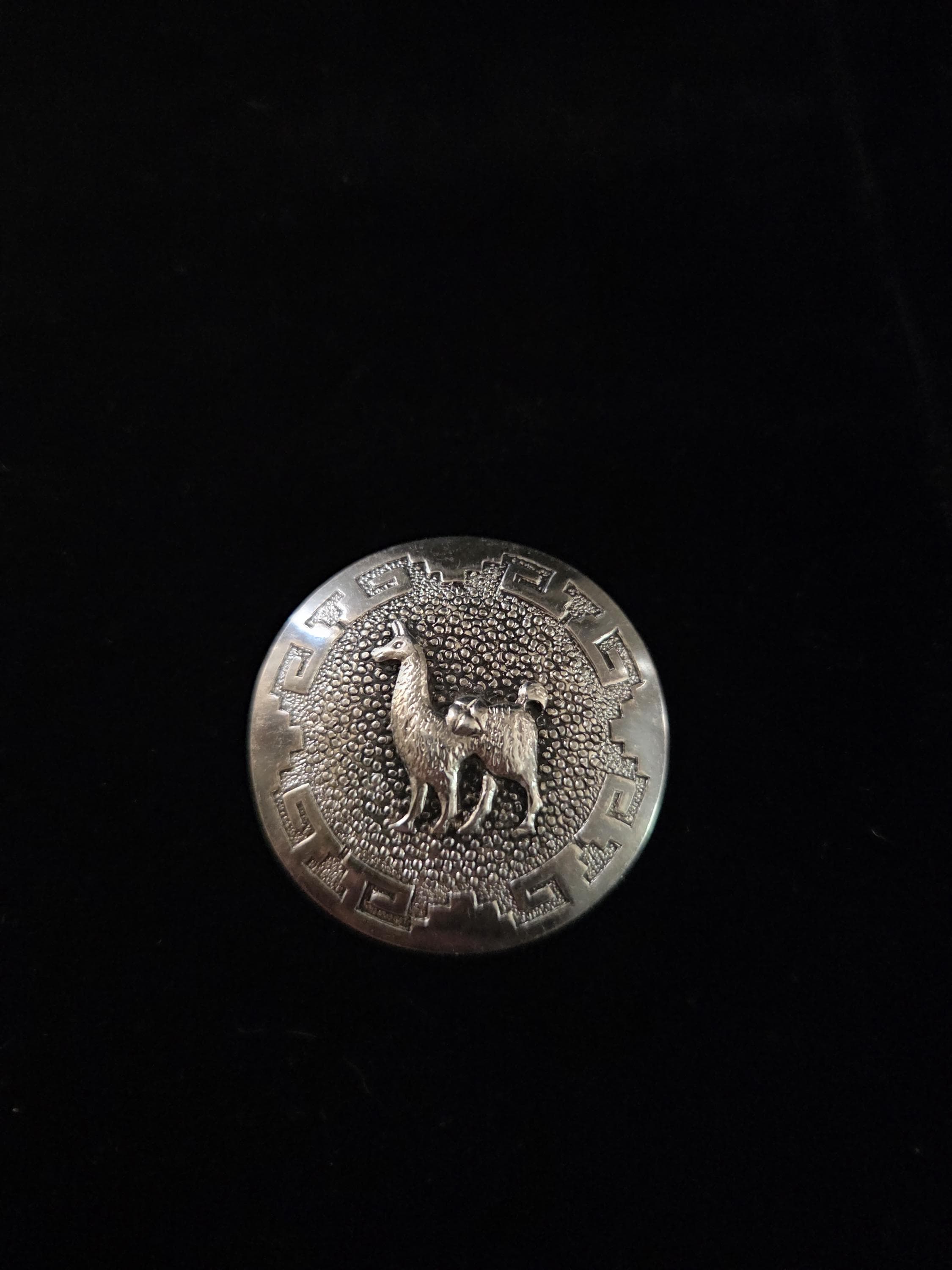 SILVER 925 – Antique Llama or Alpaca Brooch / Pin - image 5