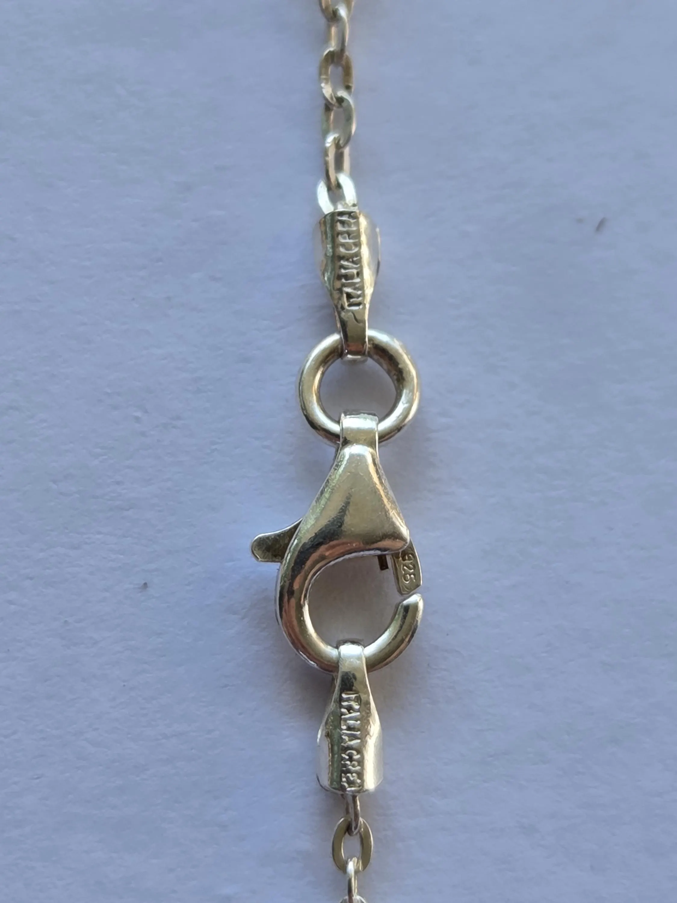 Brushed Gold Full Moon Disc Necklace, Sterling Silver Two-Tone Pendant, Italia Crea 925 Italy - image 4