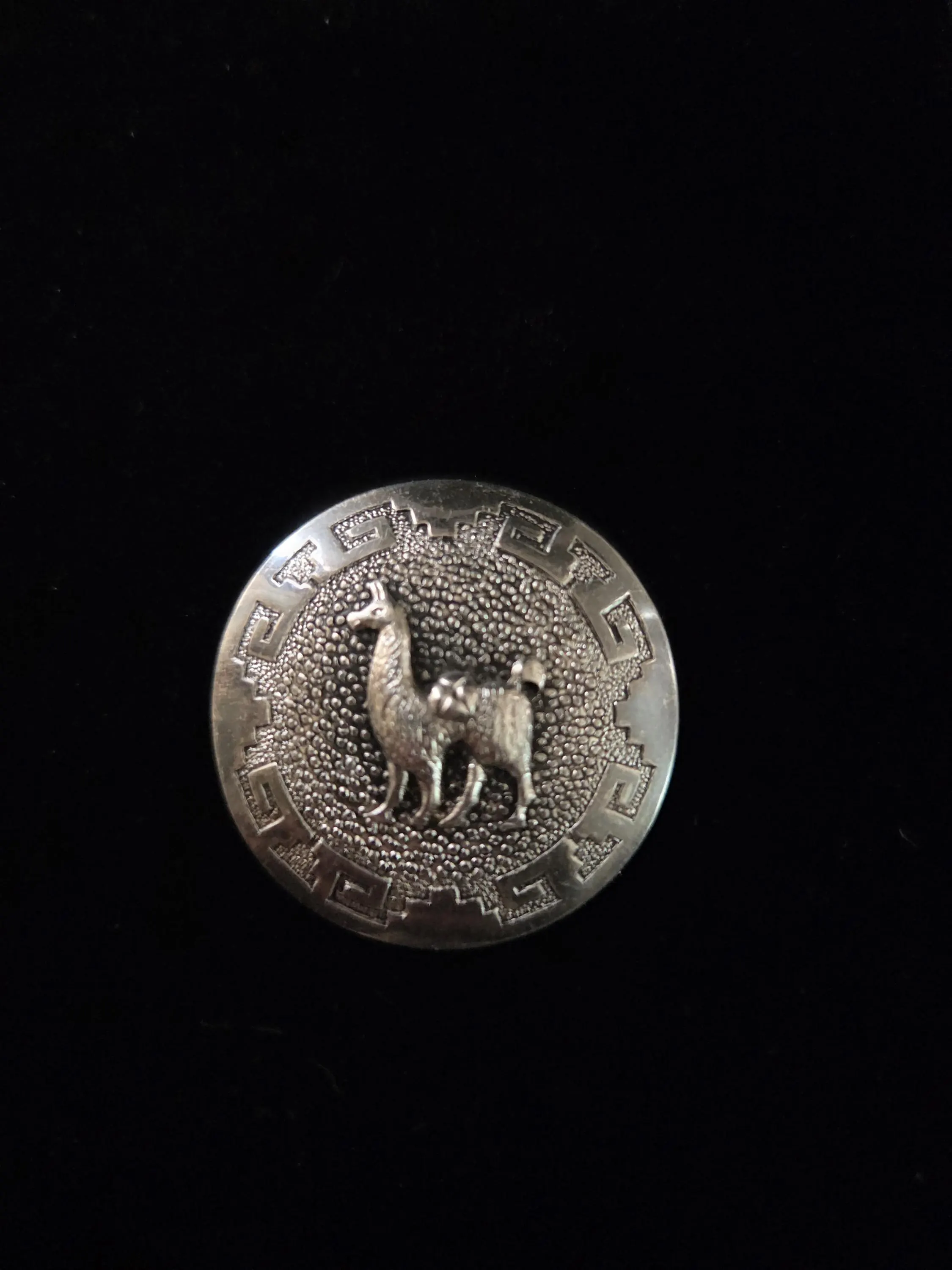 SILVER 925 – Antique Llama or Alpaca Brooch / Pin