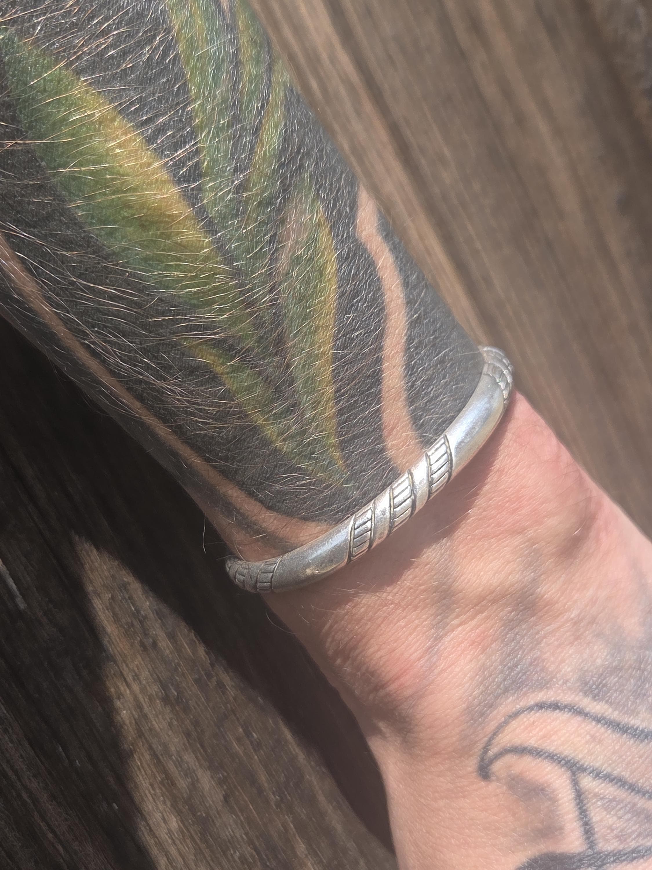 Vintage Handmade Sterling Silver Southwestern Artisan Cuff Bracelet | Modernist Hand-Fabricated Western Jewelry | Unisex - image 2