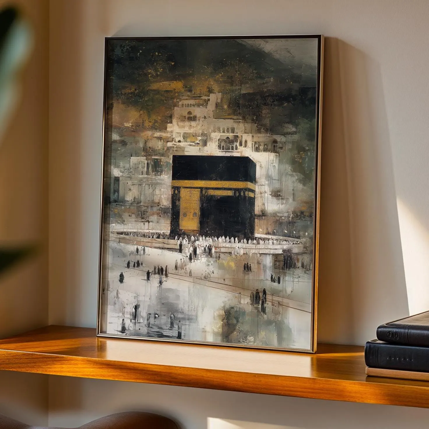 Kaaba Abstract Islamic Wall Art for Modern Muslim Home Decor Black Masjid Print Minimal Sacred Architecture Digital Download for Ramadan Art - image 3