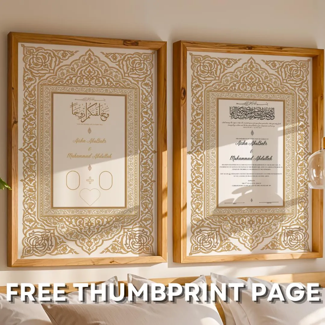 Islamic Nikkah Certificate DIY Canva Template Nikah Nama Editable Nikkah Contract (Digital Download) - image 3