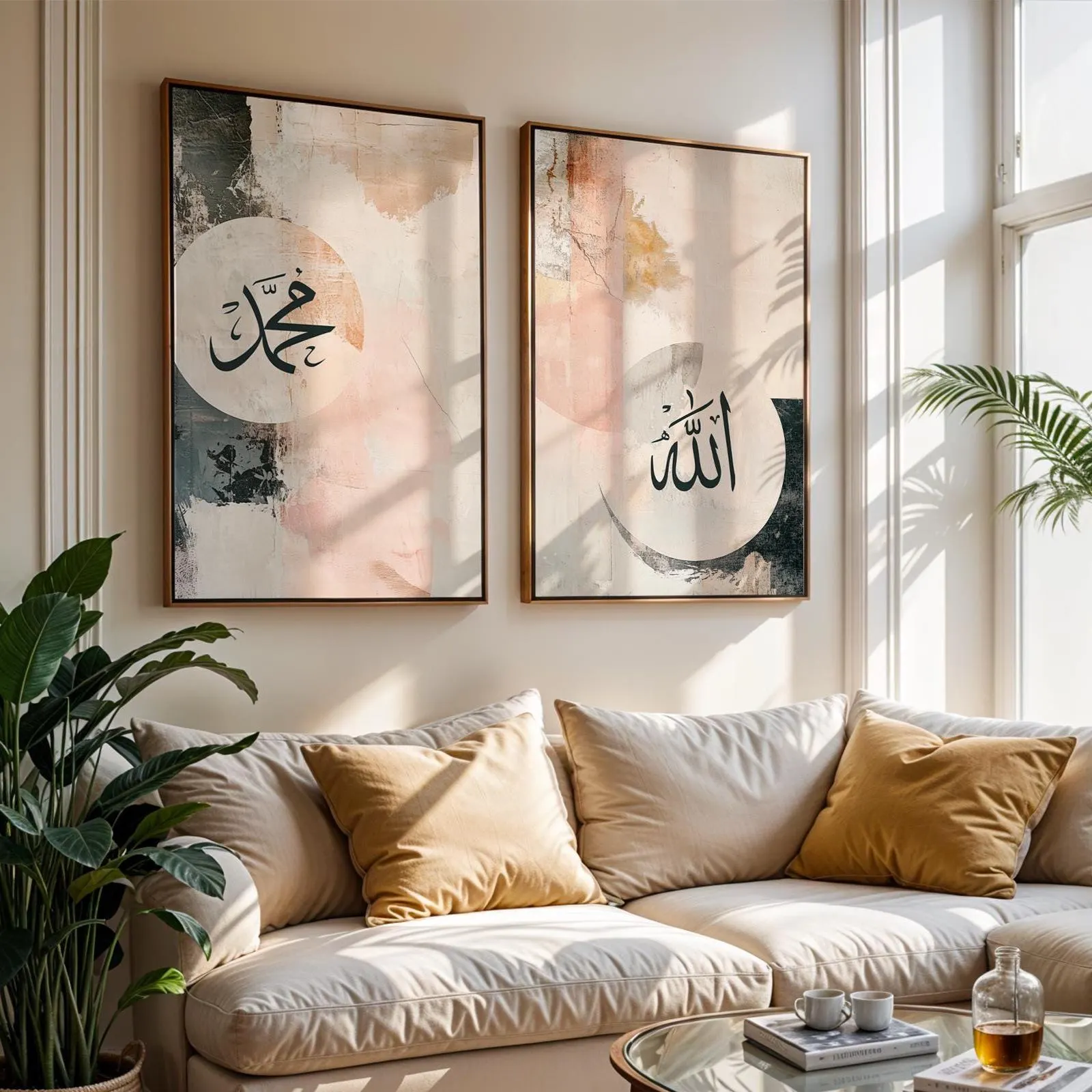 Islamic Wall Art Set of 3, Abstract Watercolor Prints (Digital Download) - image 4