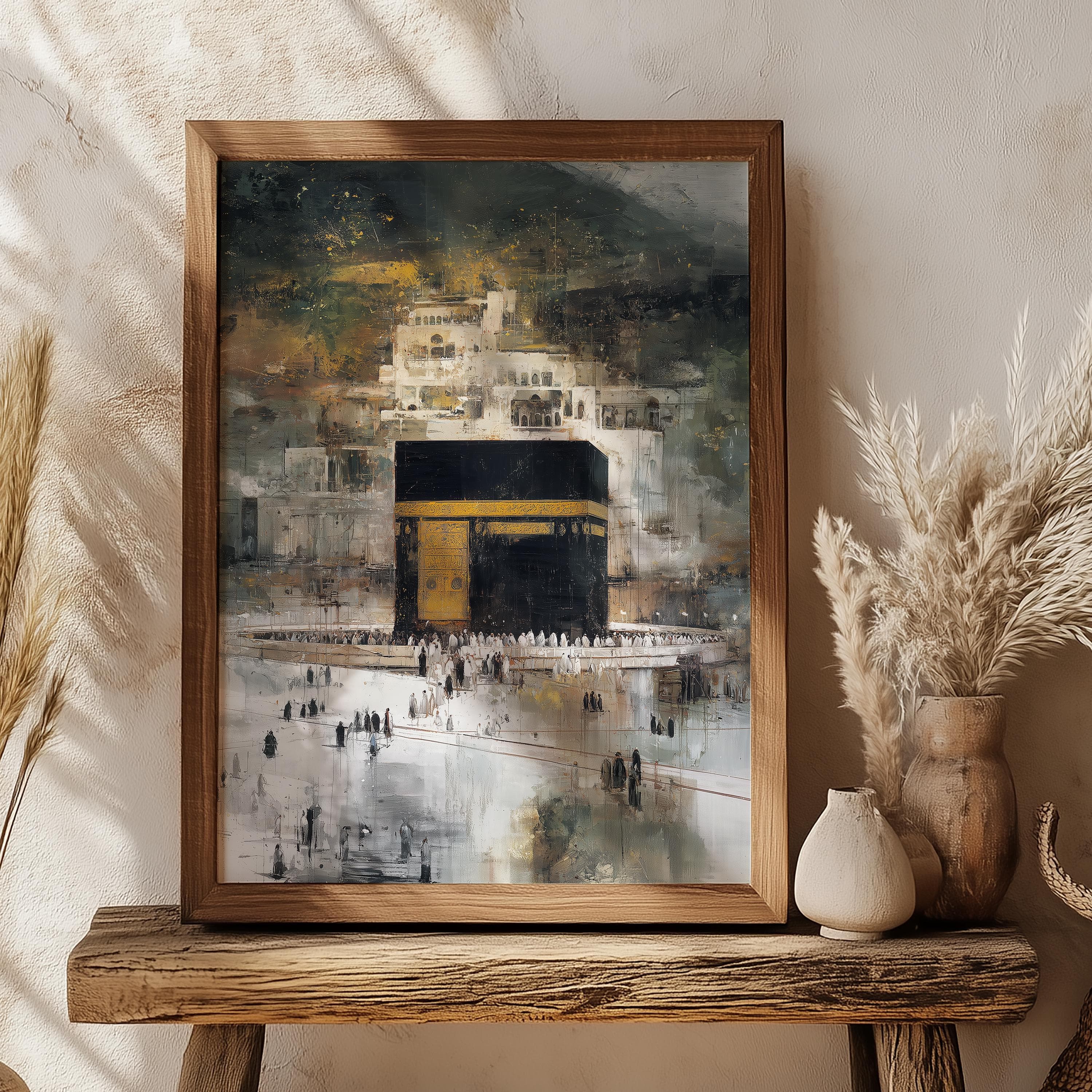Kaaba Abstract Islamic Wall Art for Modern Muslim Home Decor Black Masjid Print Minimal Sacred Architecture Digital Download for Ramadan Art - image 5