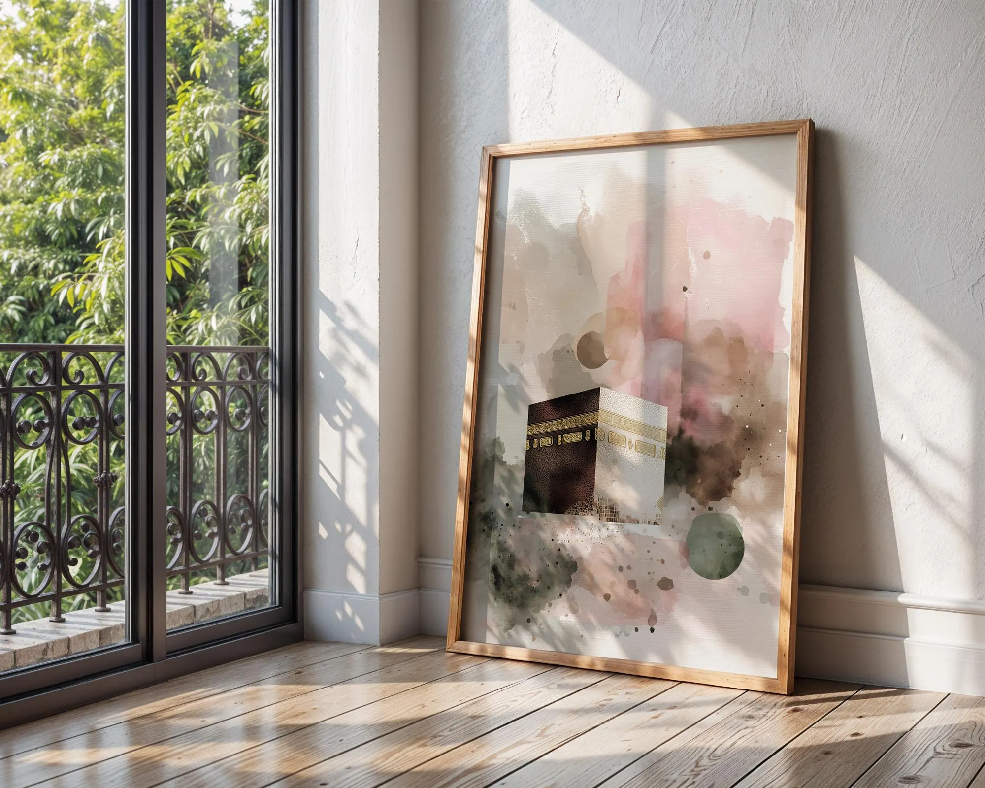 Islamic Wall Art Set of 3, Abstract Watercolor Prints (Digital Download) - image 2