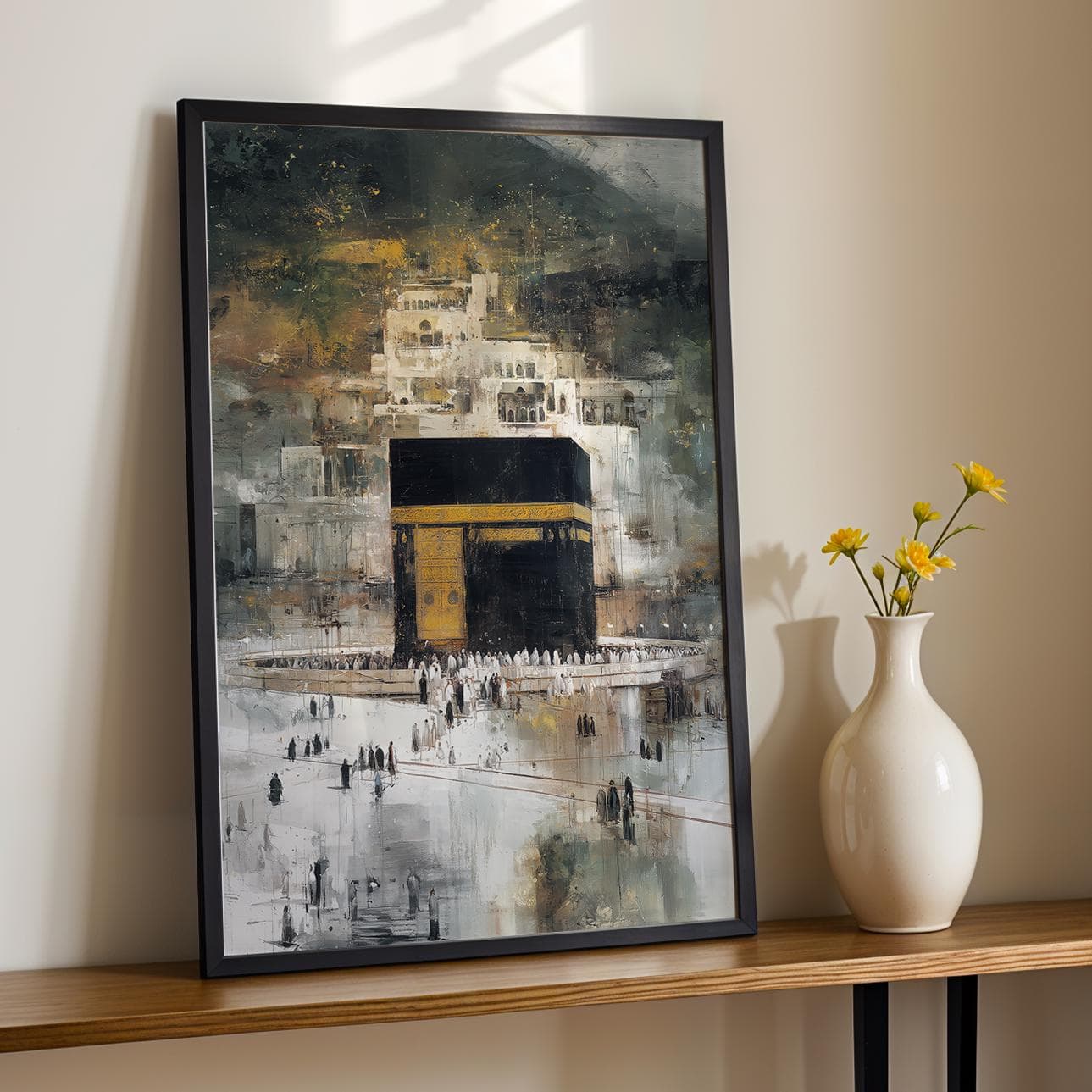 Kaaba Abstract Islamic Wall Art for Modern Muslim Home Decor Black Masjid Print Minimal Sacred Architecture Digital Download for Ramadan Art - image 2
