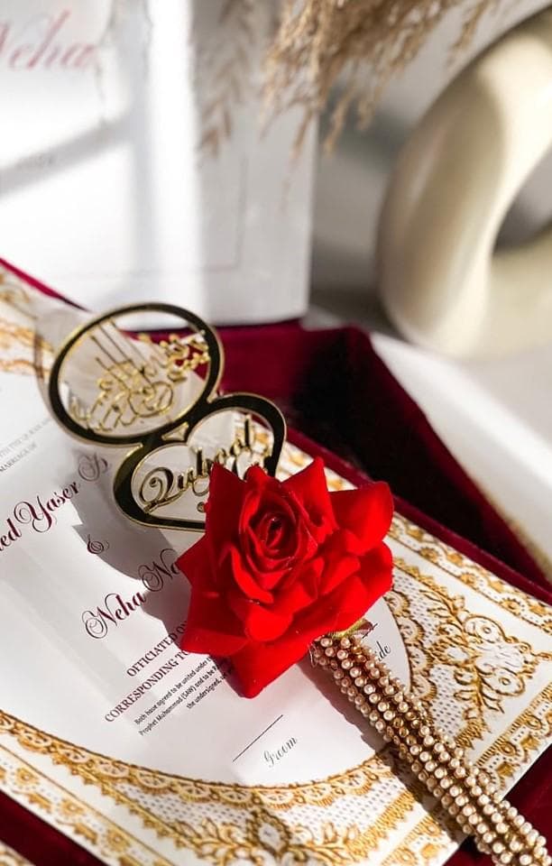 Personalized Nikkah Certificate Folder with Box | Islamic Wedding Contract Booklet | Nikkahnama | Nikah Booklet - image 4