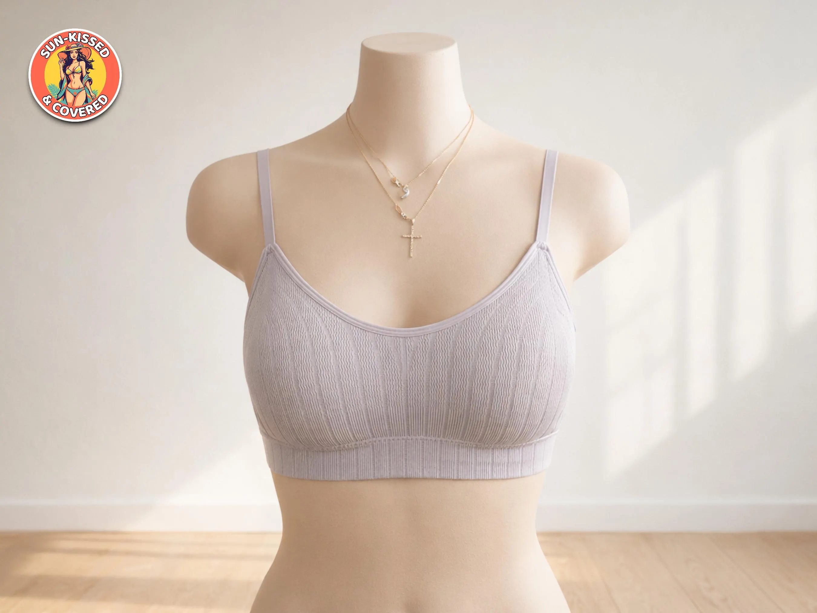 Seamless Ribbed Bra Top | Soft Stretch Knit, Adjustable Strap Support