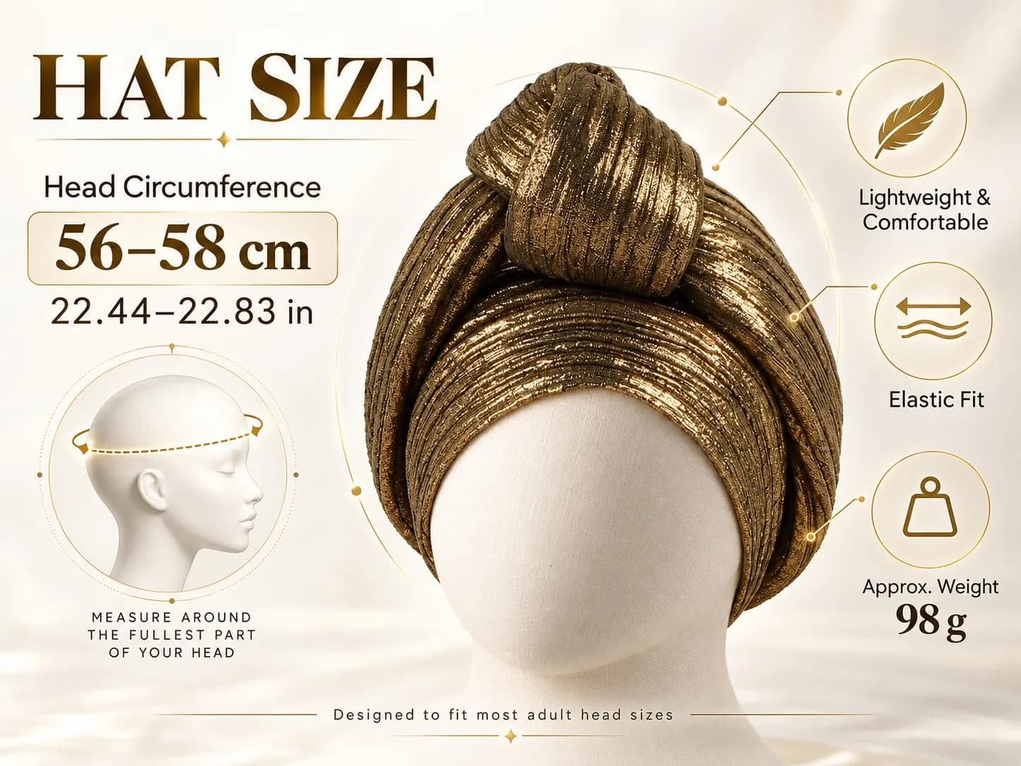 Womens Stretch Beanie Turban Cap Hair Wrap Soft Lined Headwear Comfortable Everyday Sleep Cover - image 5
