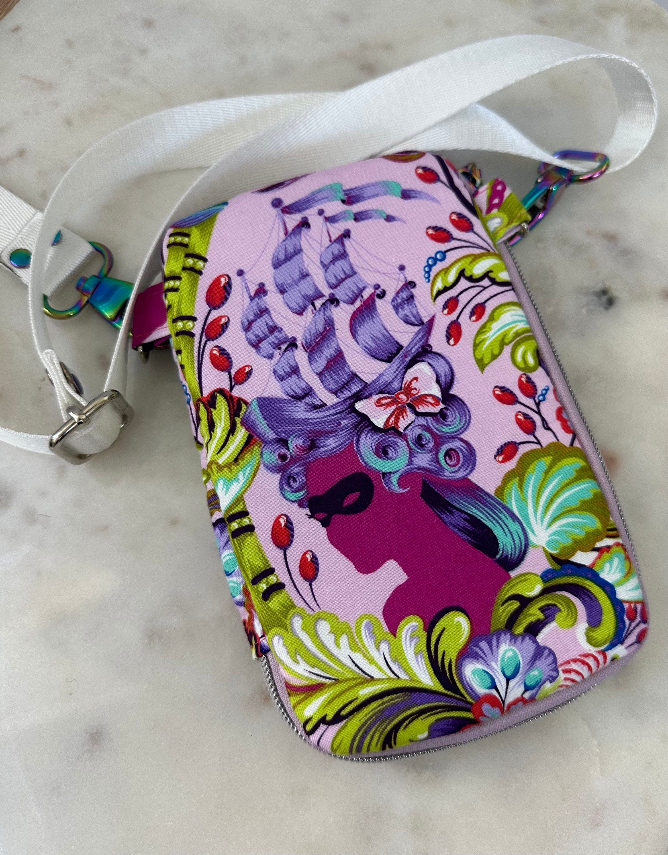 Tula Pink Parisville Crossbody Bag: Wallet Phone Purse