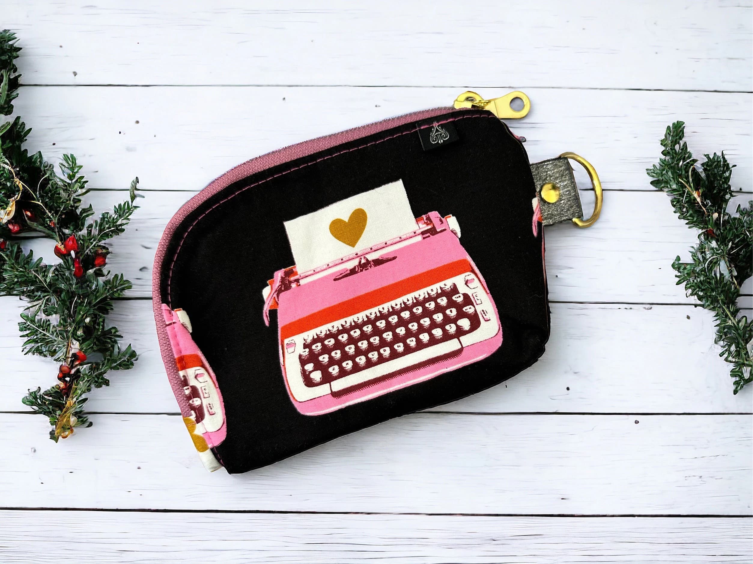 Ruby Star Society Fabric Mini Wallet, Handmade Zippered Pouch