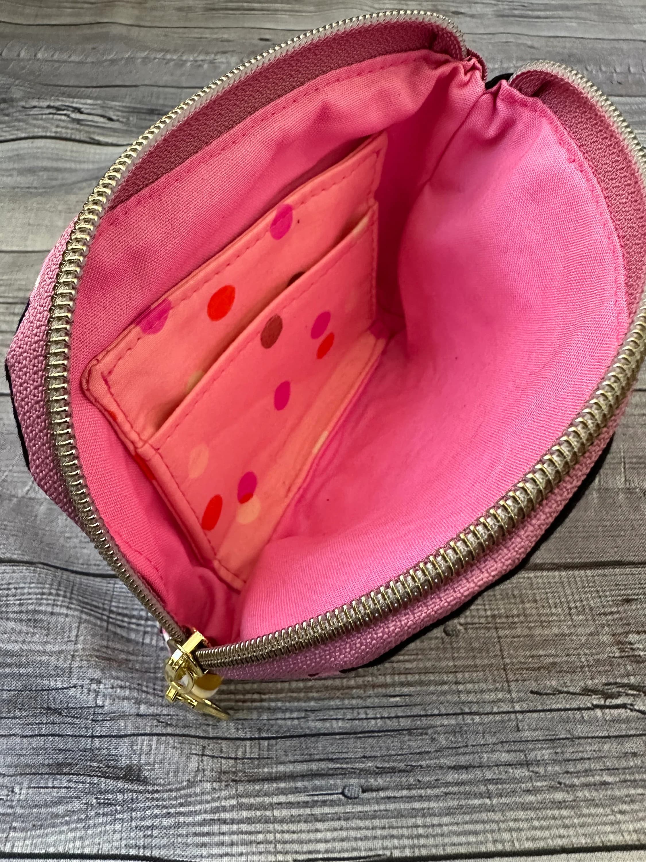 Ruby Star Society Fabric Mini Wallet, Handmade Zippered Pouch - image 4