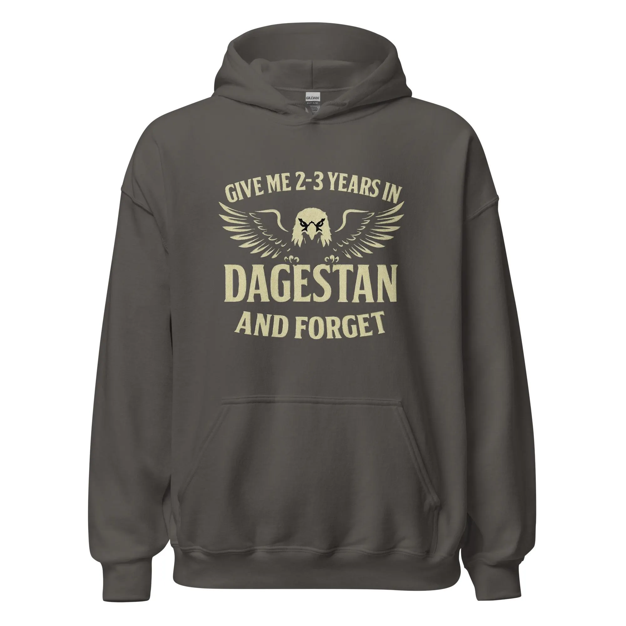 Dagestan Eagle Hoodie – Khabib Inspired MMA Fighter Sweatshirt – Give Me 2-3 Years Quote – Eagle Graphic Streetwear – Gym Training Pullover