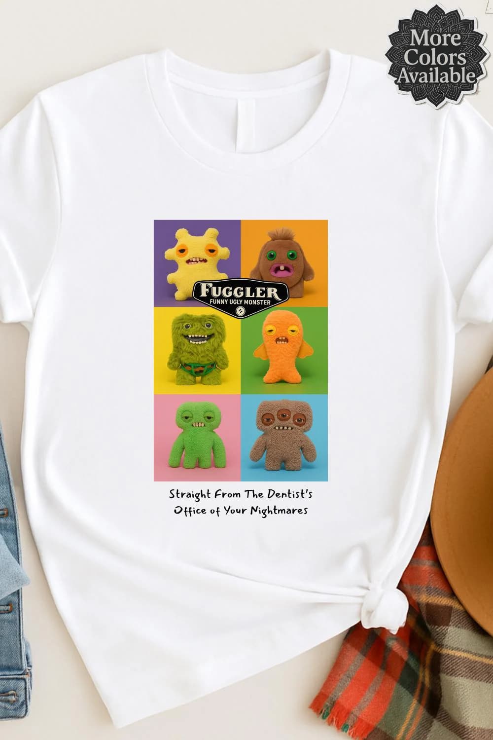 Fuggler Funny Monster Graphic Tee | Ugly Cute Plush Fan Shirt (Adults)