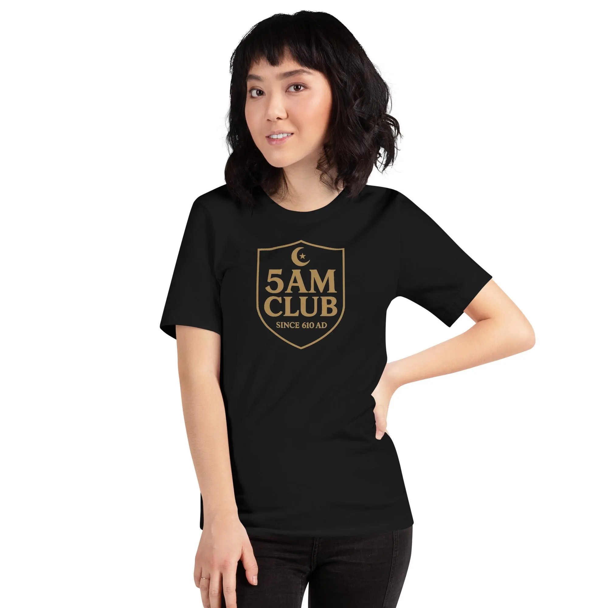 Muslim Women Fajr Motivation Unisex Tee –Fajr You Snooze You Lose Shirt – Islamic Muslim Prayer T-Shirt for Women – Hijabi Faith Top