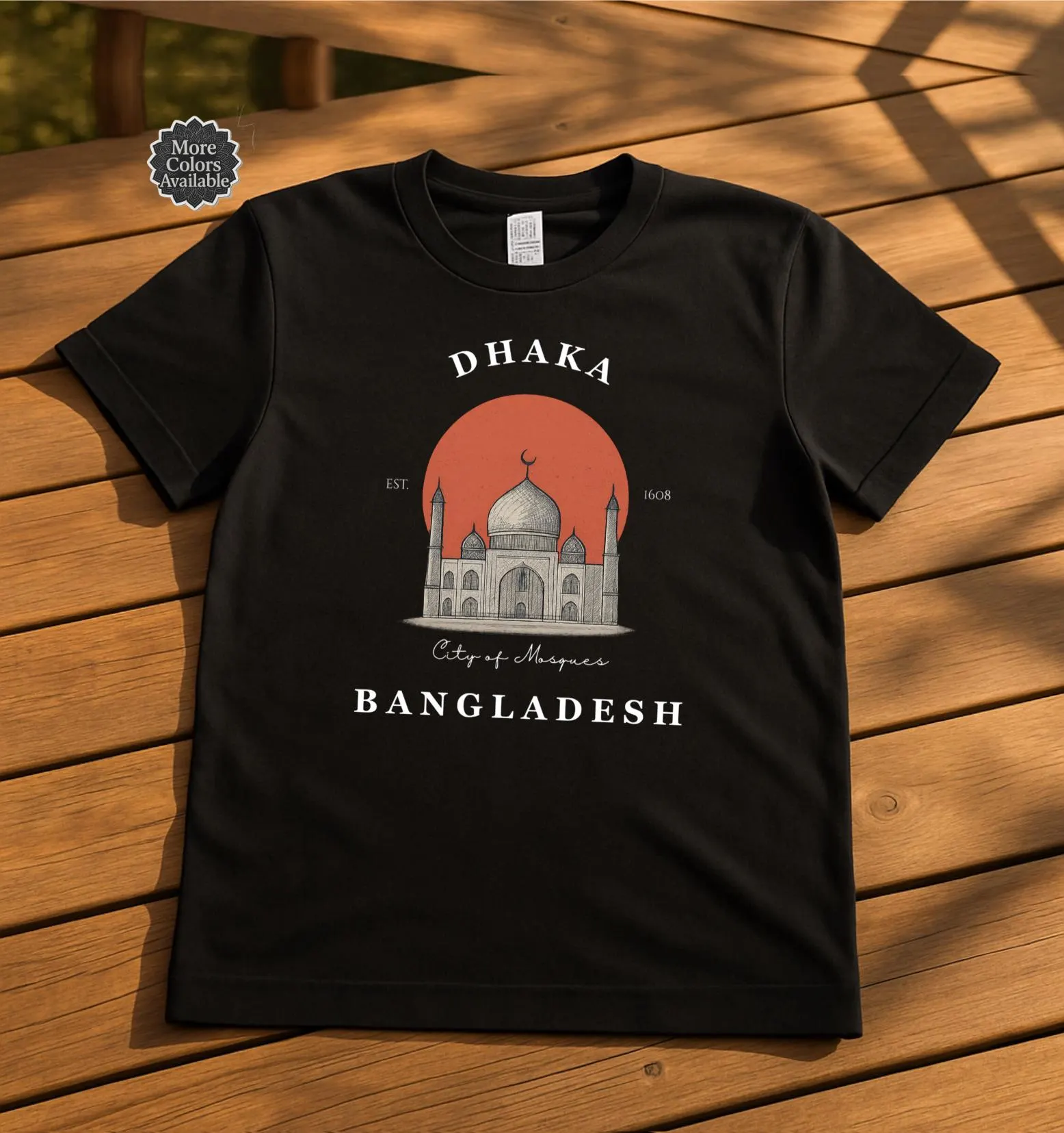 Vintage Dhaka Bangladesh T-Shirt: City of Mosques Islamic Heritage
