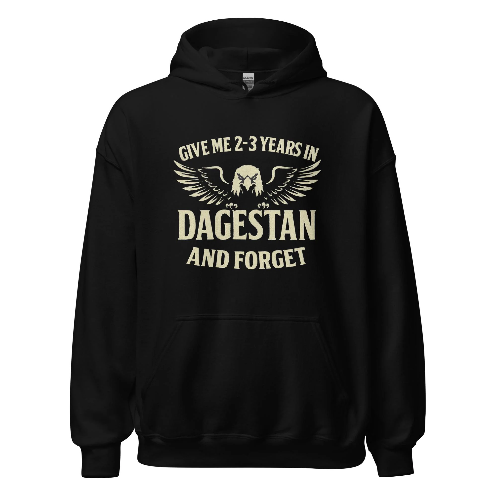 Dagestan Eagle Hoodie – Khabib Inspired MMA Fighter Sweatshirt – Give Me 2-3 Years Quote – Eagle Graphic Streetwear – Gym Training Pullover