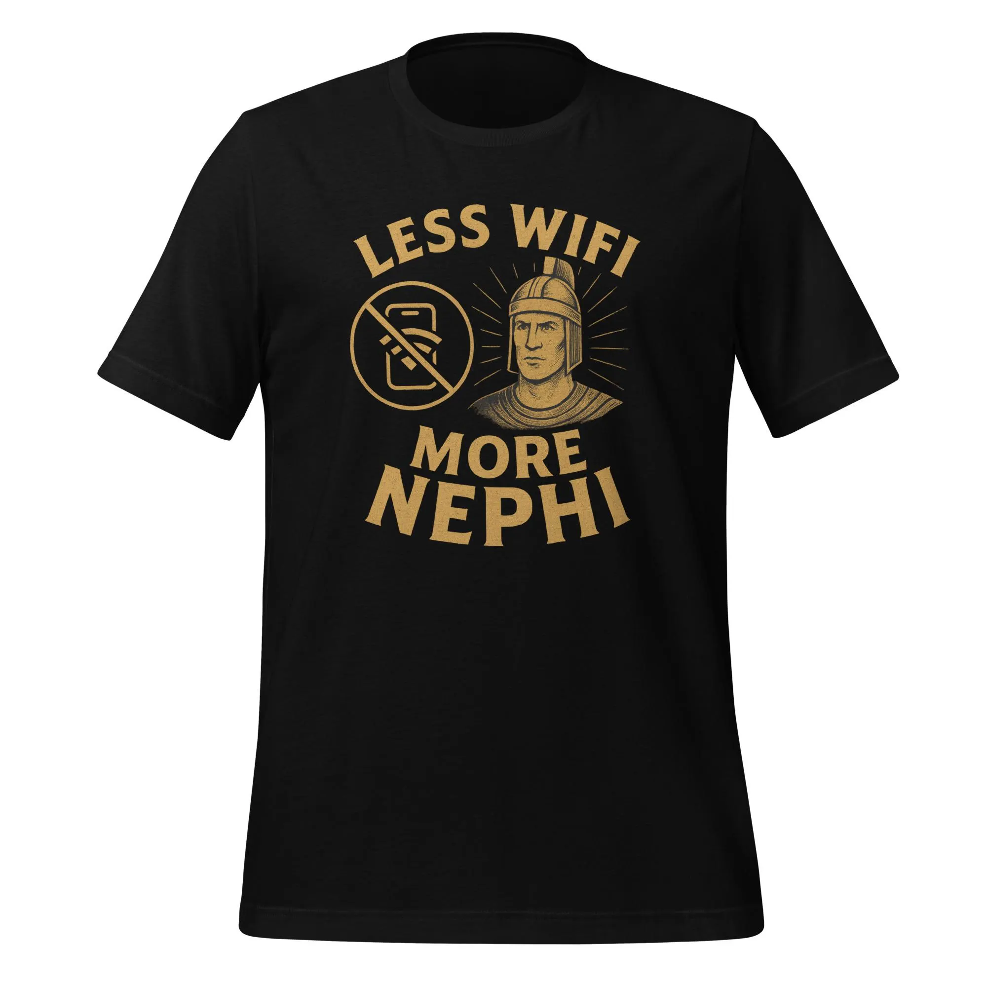 Less Wifi More Nephi Shirt – Funny LDS Mormon Tee for Men & Women – Book of Mormon Humor Gift – Latter-day Saint Missionary Apparel
