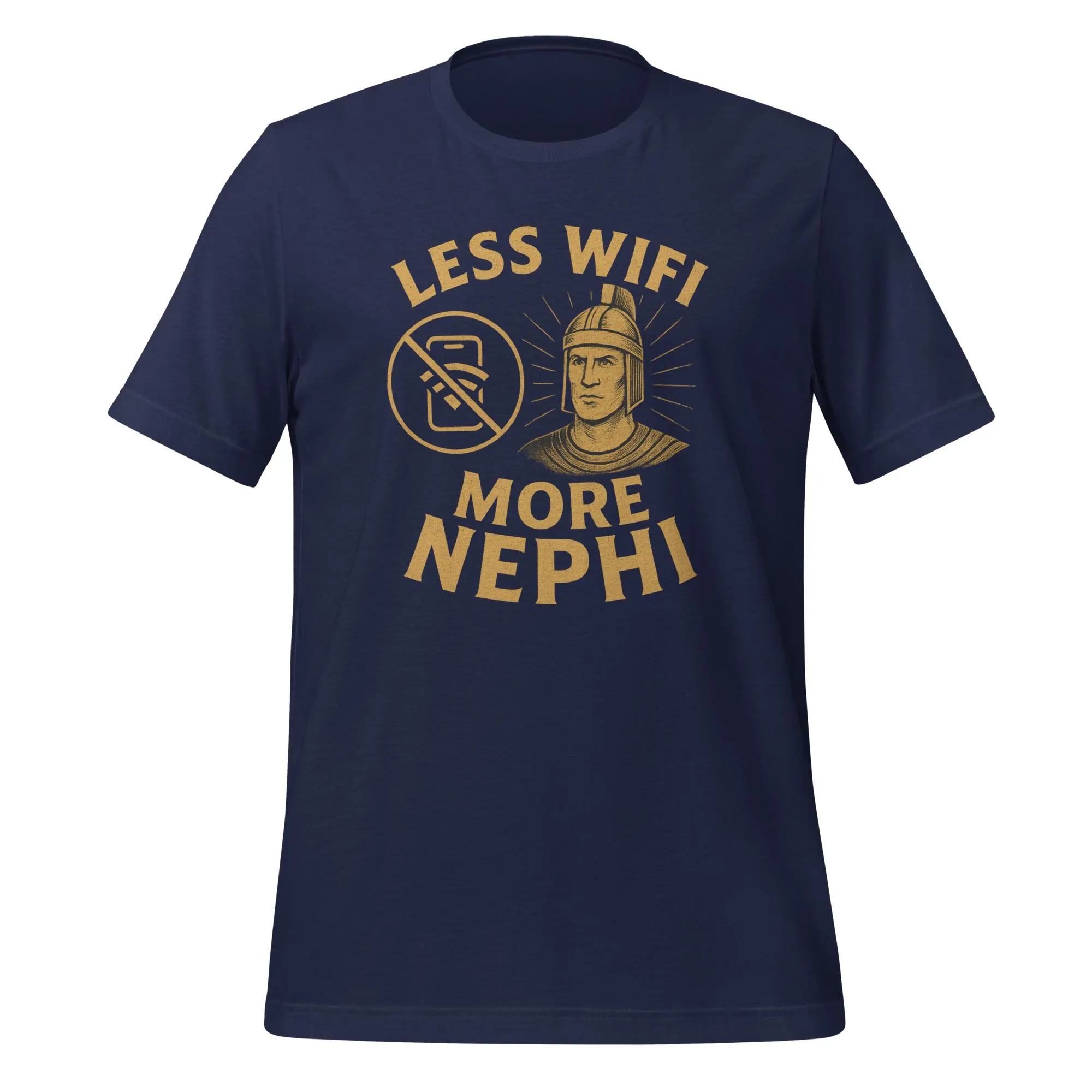 Less Wifi More Nephi Shirt – Funny LDS Mormon Tee for Men & Women – Book of Mormon Humor Gift – Latter-day Saint Missionary Apparel