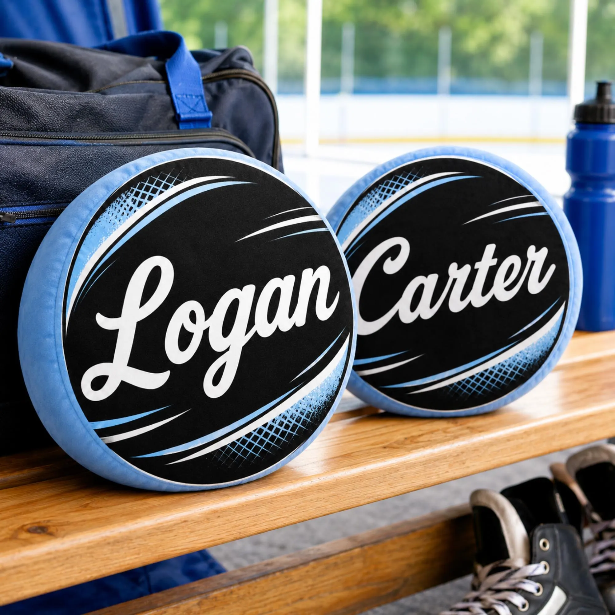 Personalized Hockey Pillow, Custom Name Plush Sports Plush, Skater Boy Keepsake Gift Decor - image 3