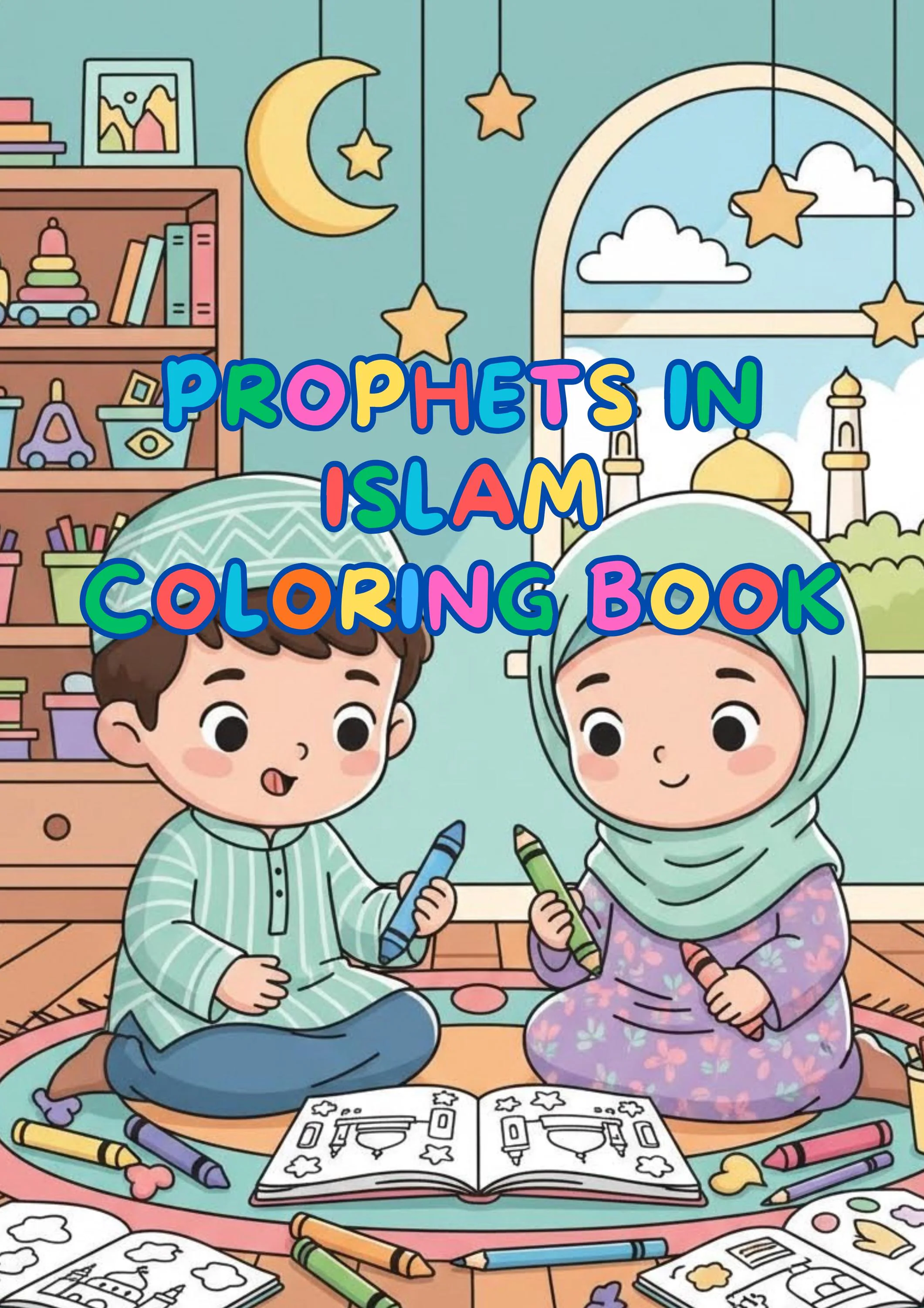 Bundle | Educational Islamic Coloring Books for Kids, 43 Pages PDF | Holy Sites, Scientists in Islam, Prophets - image 4