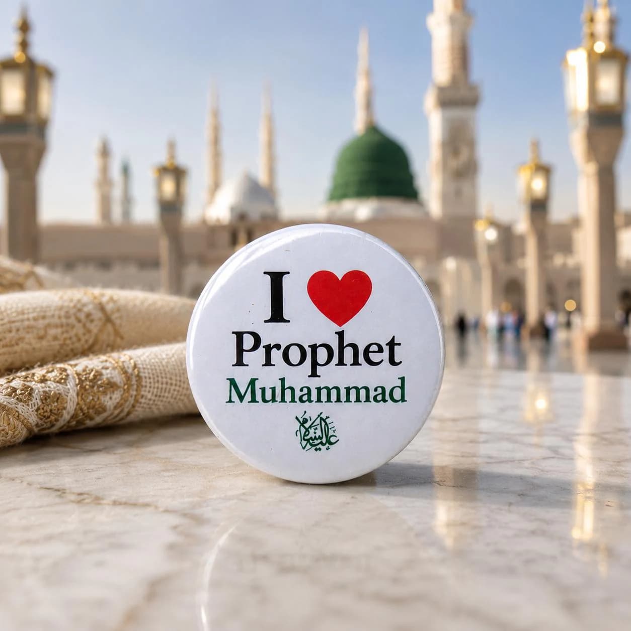 Islamic Reward Badges for Kids | I Love Prophet Muhammad Badge Pins