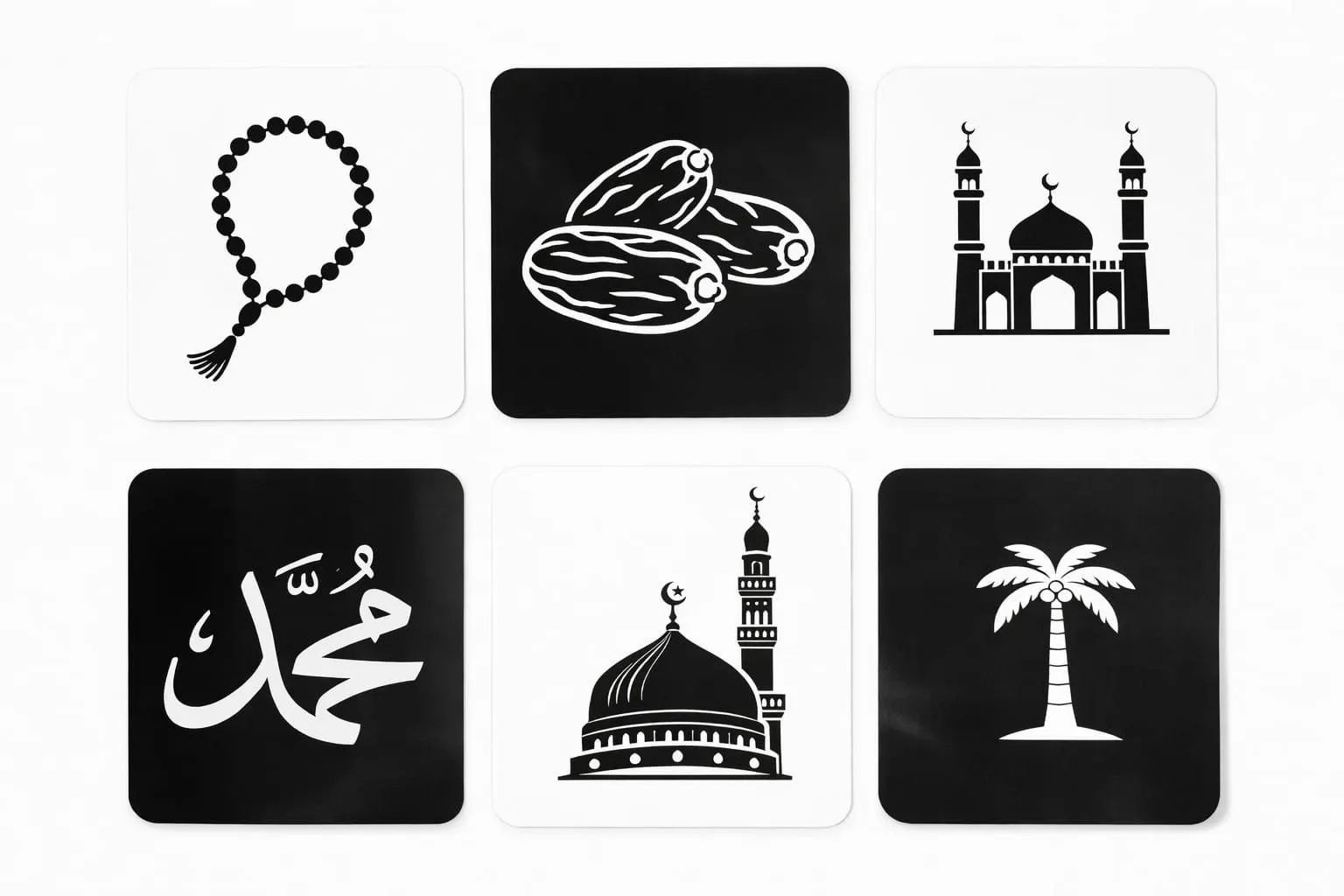 Islamic High Contrast Baby Books Bundle | 3 Books, 60+ Designs (50% Savings) - image 5