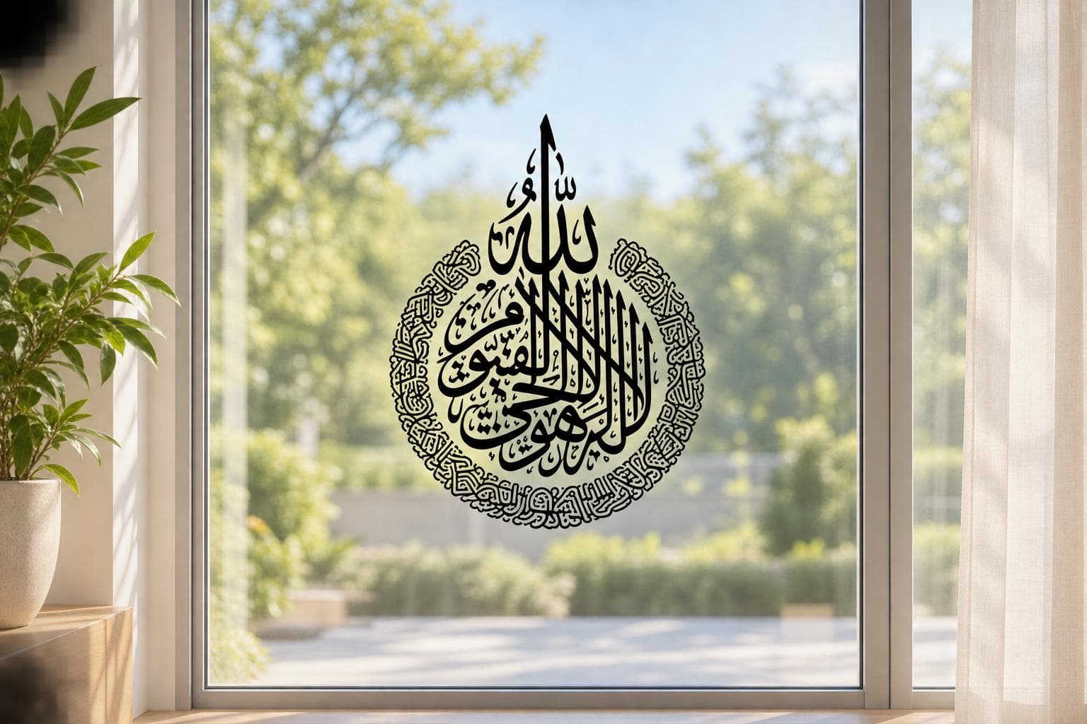 Ayatul Kursi Sticker | Islamic Arabic Calligraphy | Transparent Vinyl Decal | Peel and Stick | Small, A6, A5, A4 and Custom - image 5