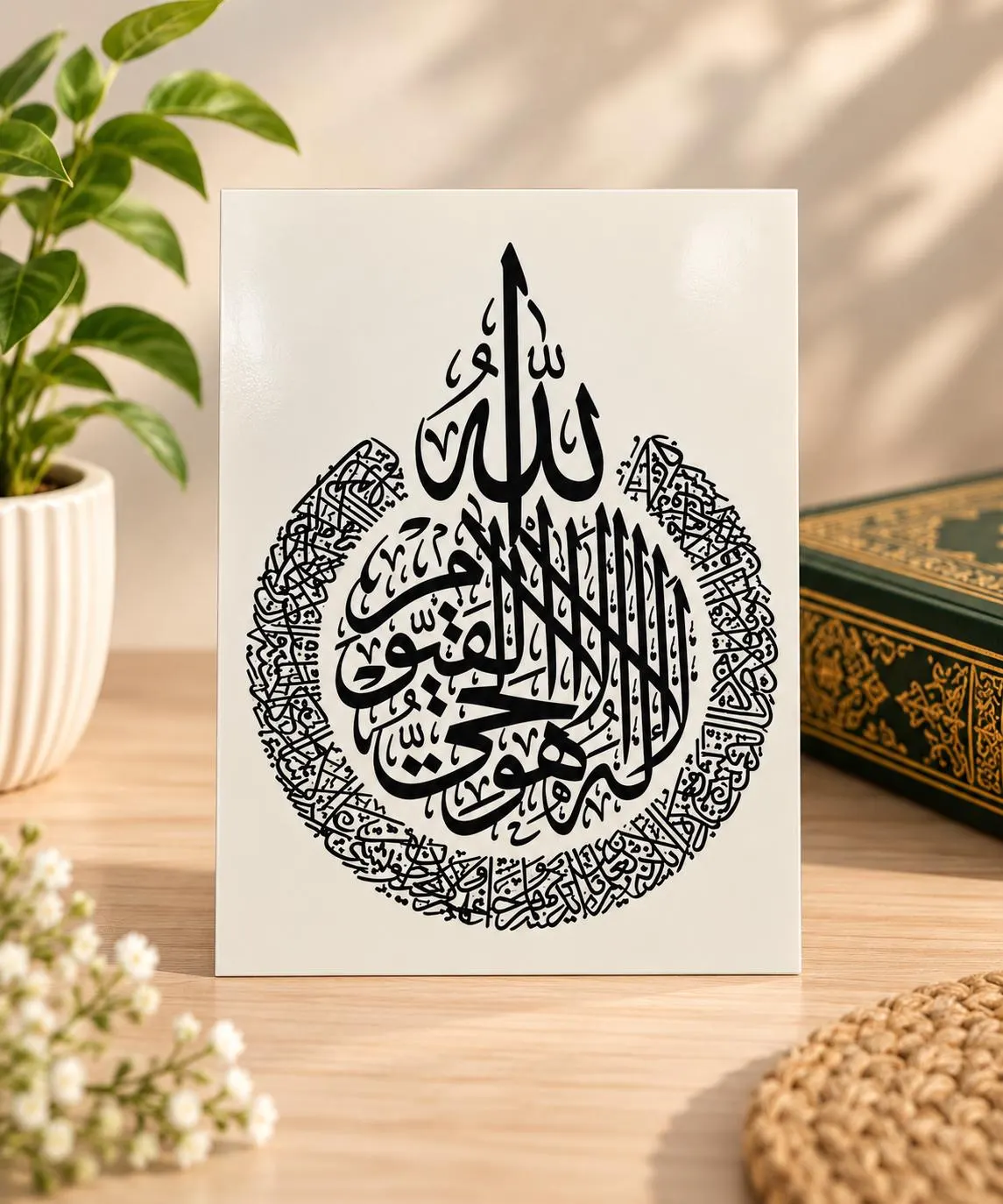 Ayatul Kursi Sticker | Islamic Arabic Calligraphy | Transparent Vinyl Decal | Peel and Stick | Small, A6, A5, A4 and Custom - image 3