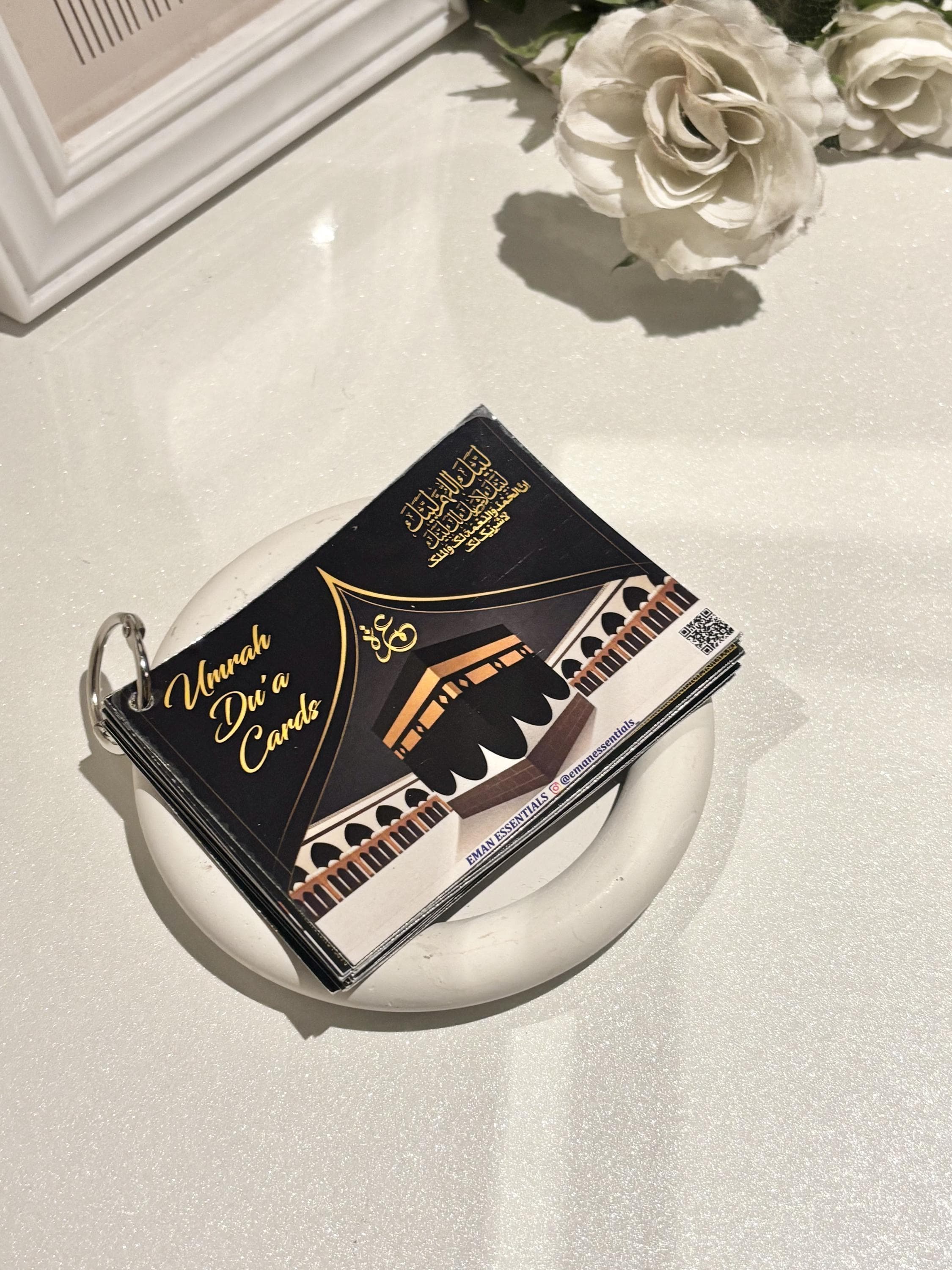 Umrah Dua Cards Printable | 30 Step-by-Step Dua Cards | Arabic and English | Bonus Certificate, Personal Dua Cards & Kaaba Reflection Page