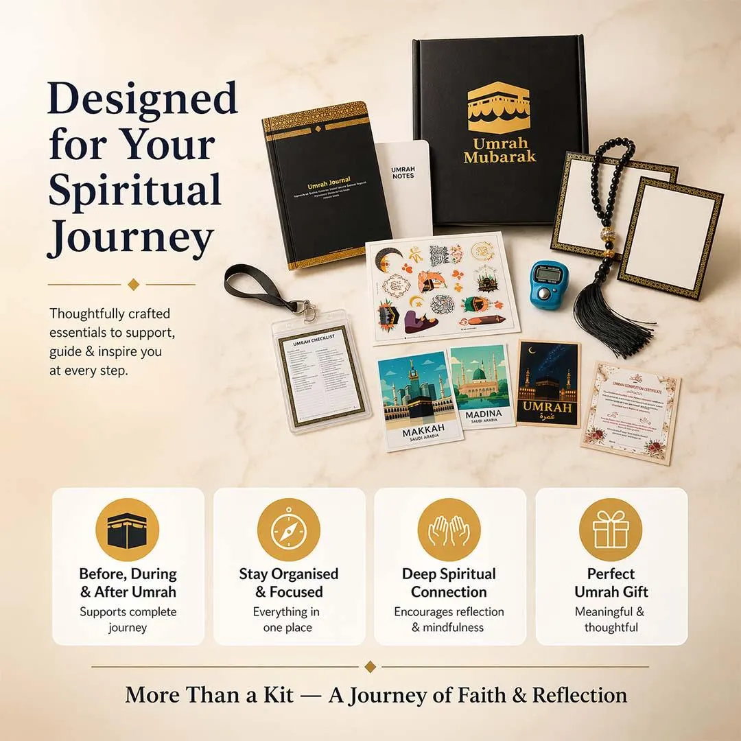 Umrah Essentials Kit | Islamic Journal, Dua Cards & Tasbih - image 3