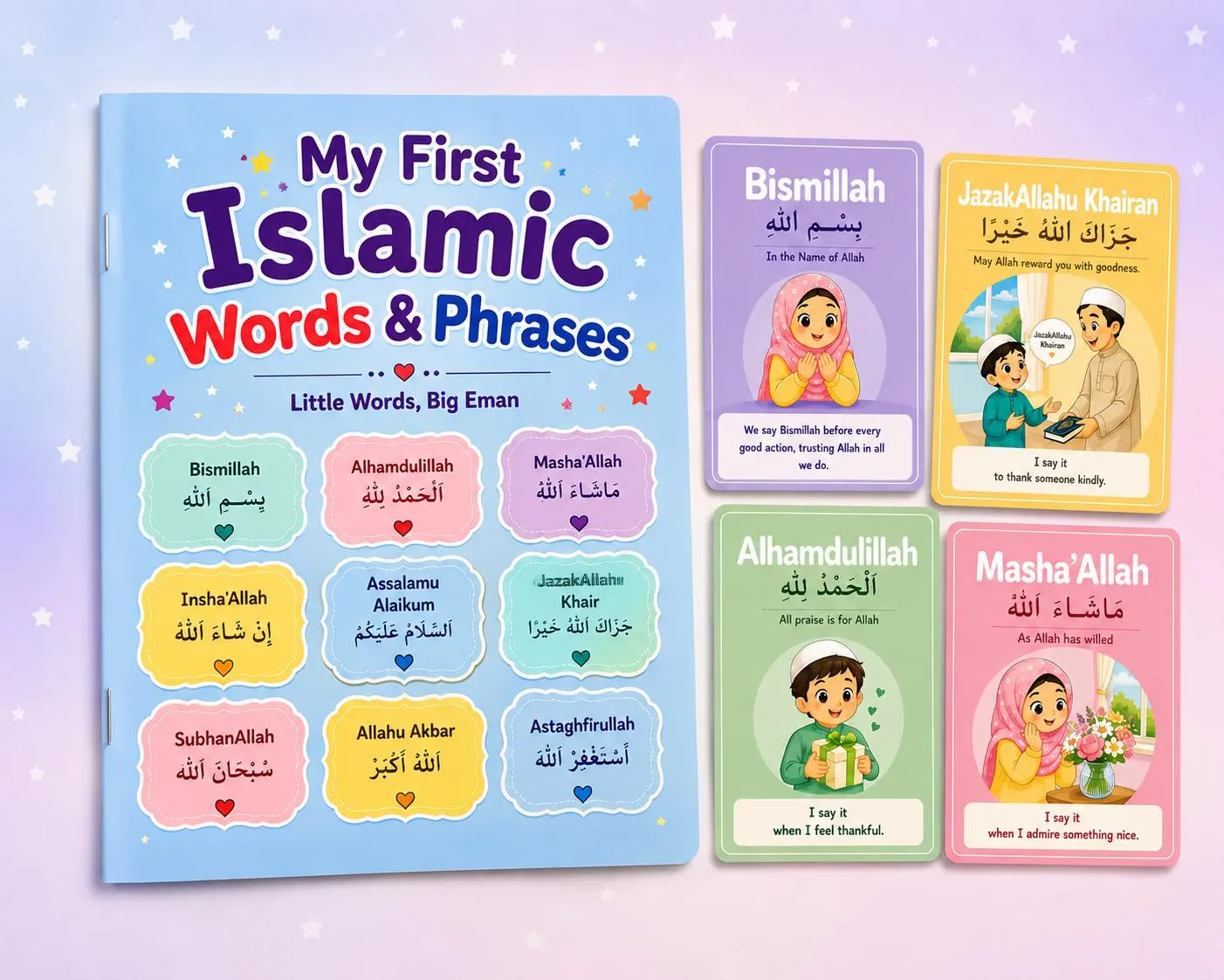 My First Islamic Words & Phrases Book | Children's Daily Dhikr Learning - image 3