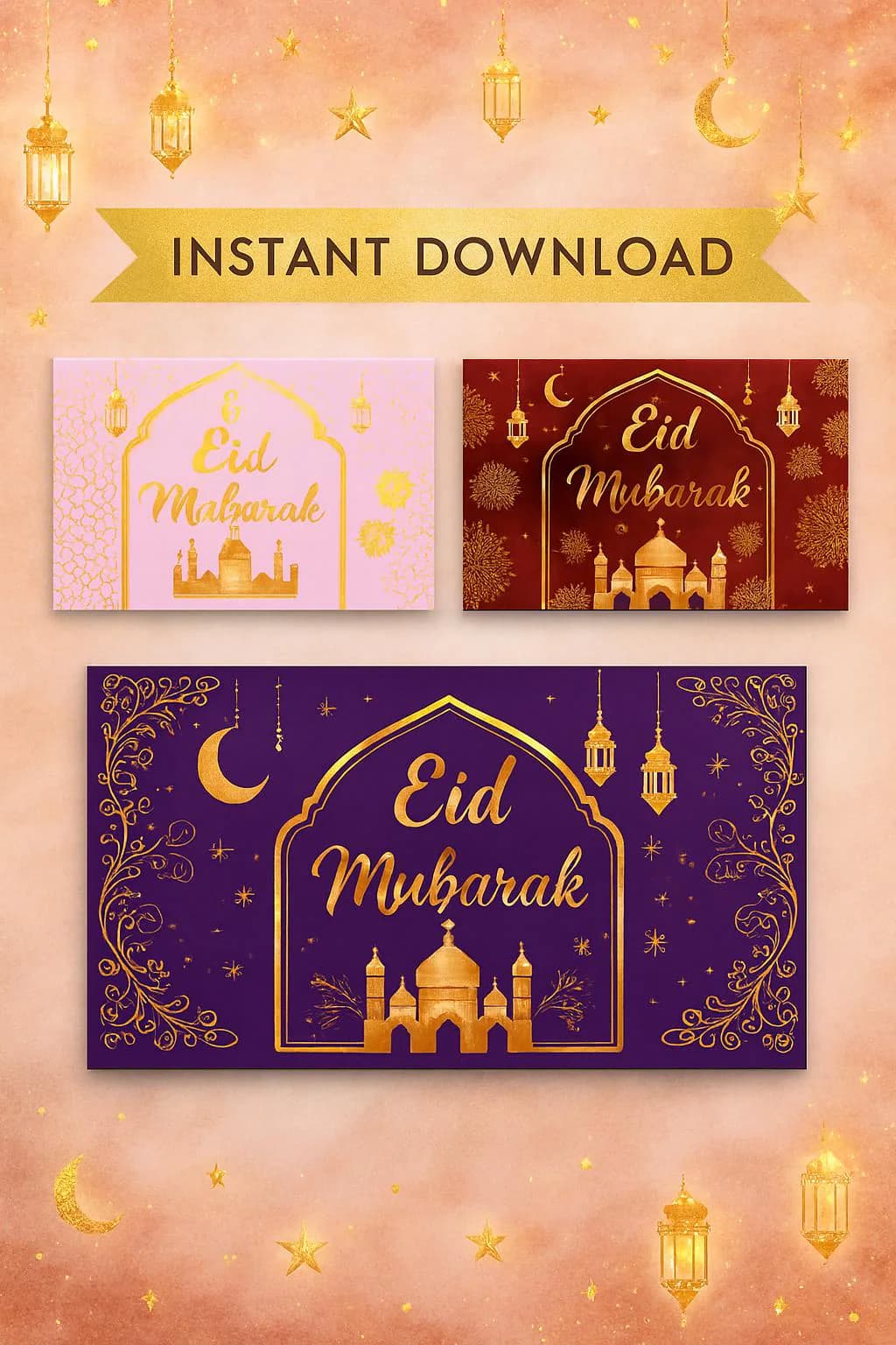 Eidi Money Envelopes Printable | Eid Mubarak Cash Holder | 7 Designs - 3 Adults, 3 Kids, 1 Couple | Standard Envelope Size |  Free Stickers - image 4