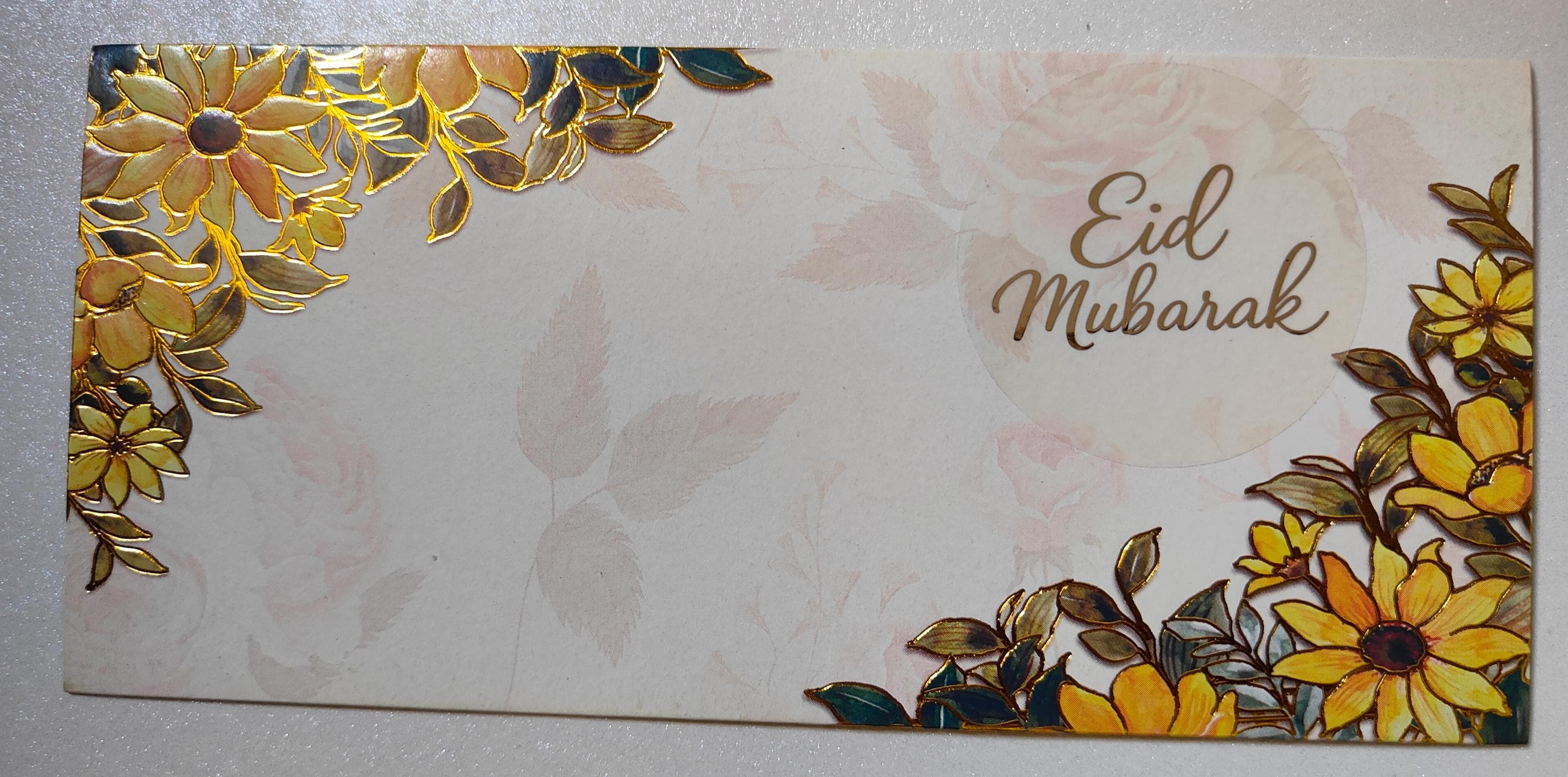Floral Eid Mubarak Money Envelopes | Gold Detail, Eidi Gift | Premium Envelopes for Eid, Nikah, Aqeeqah & All Occasion Celebrations - image 2