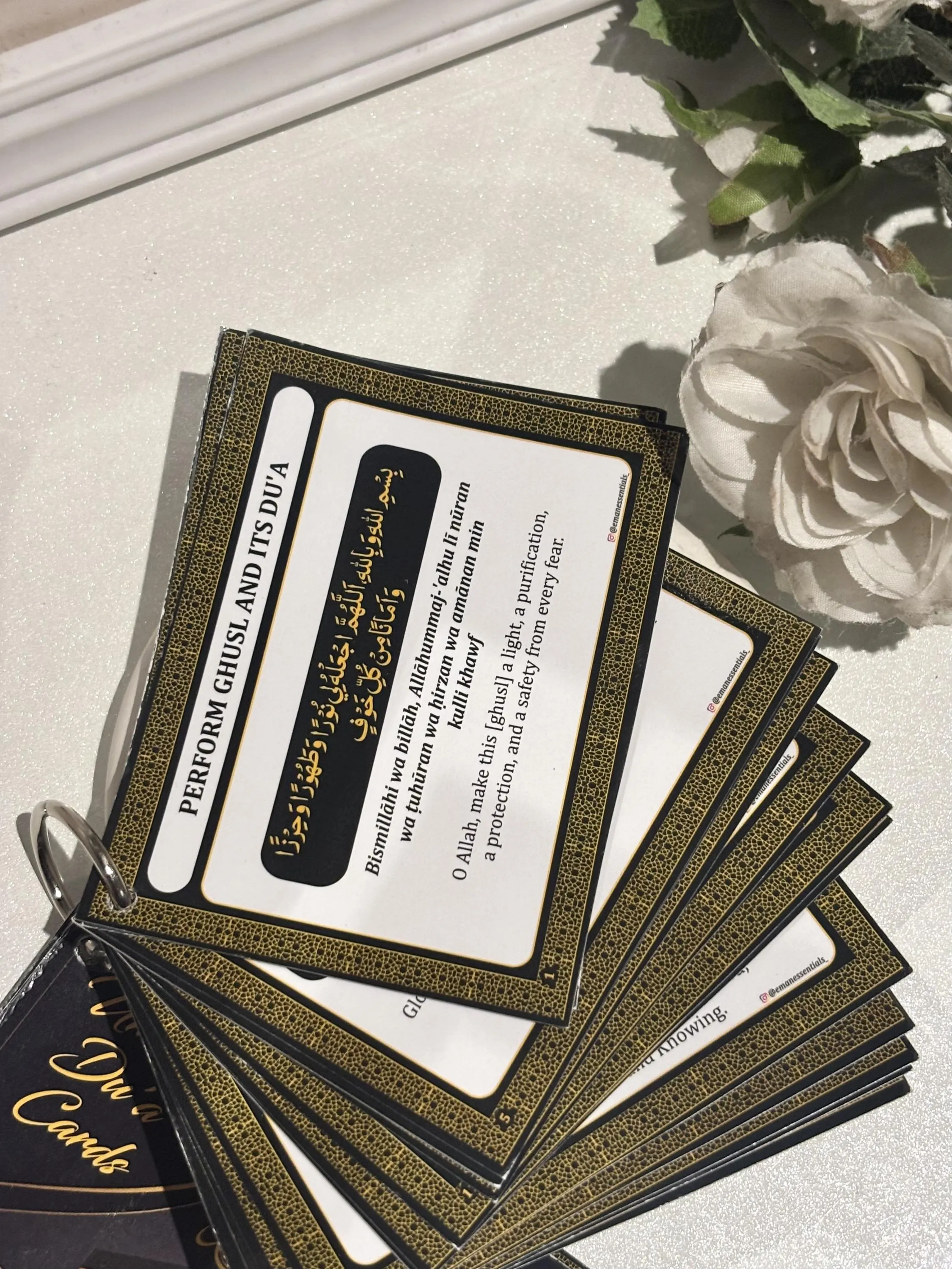 Umrah Dua Cards Printable | 30 Step-by-Step Dua Cards | Arabic and English | Bonus Certificate, Personal Dua Cards & Kaaba Reflection Page - image 3