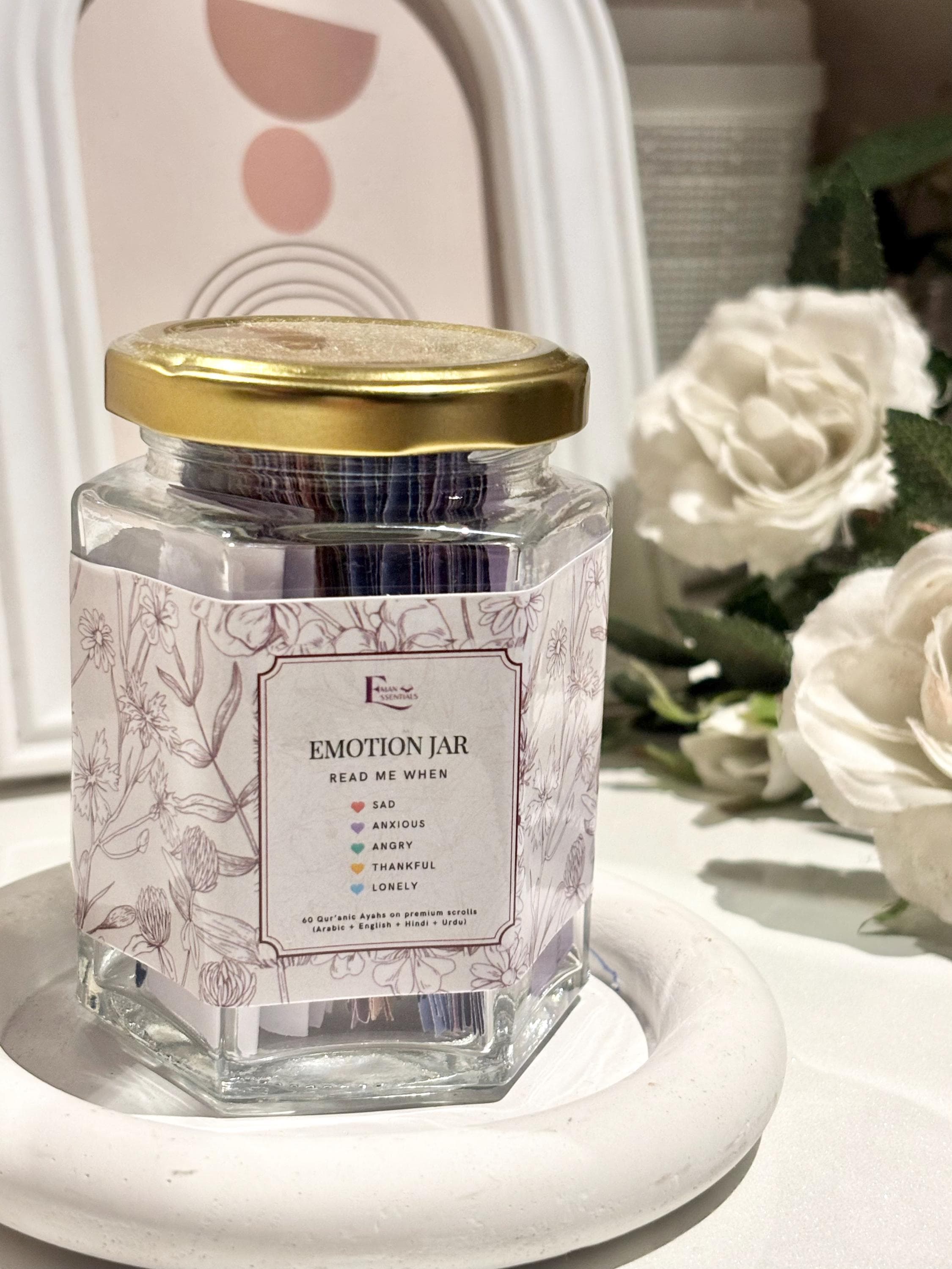 Quran Verse Emotion Jar – Multilingual Islamic Affirmations, Reflection Cards