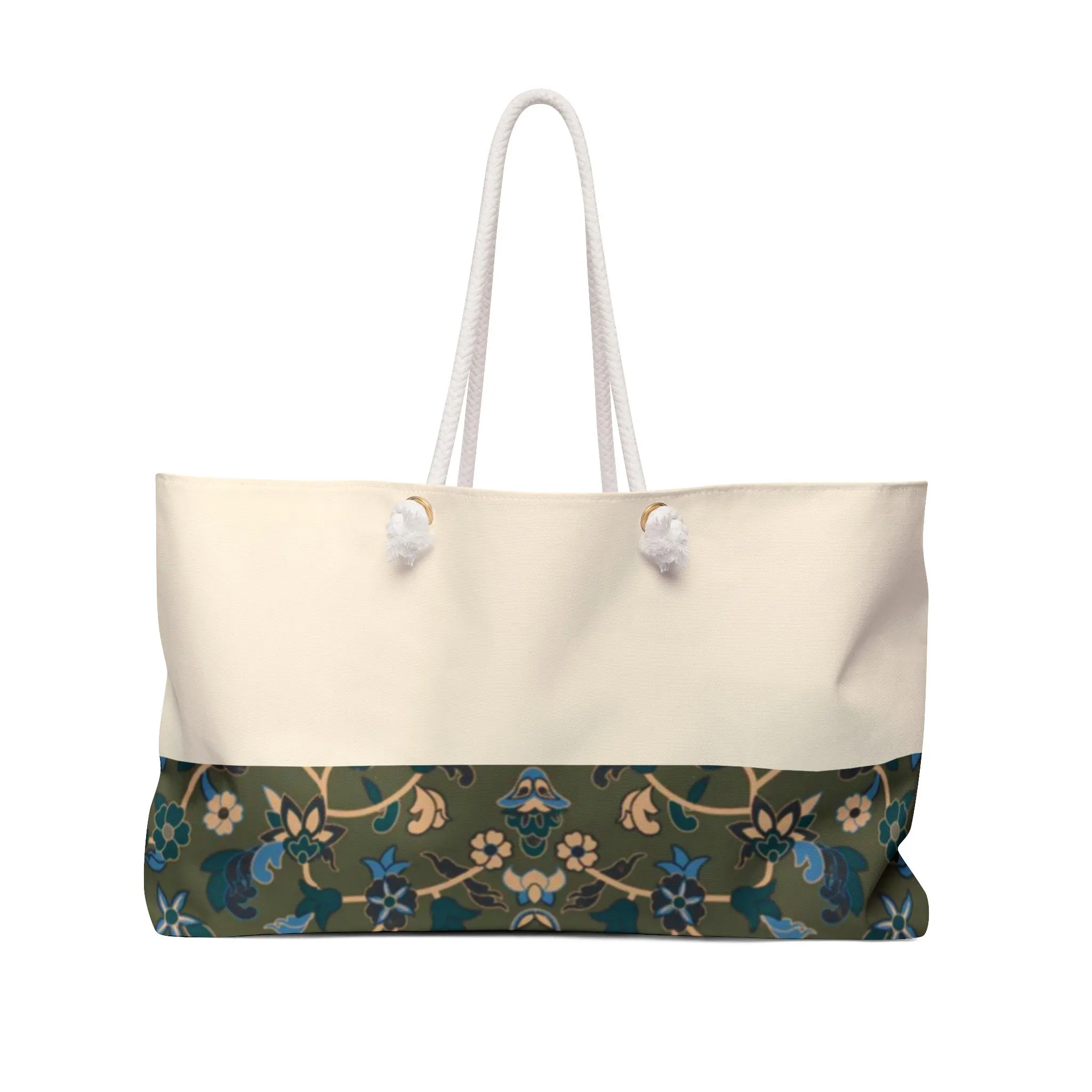 Stylish Weekender Bag with Rawdah Inspired Print