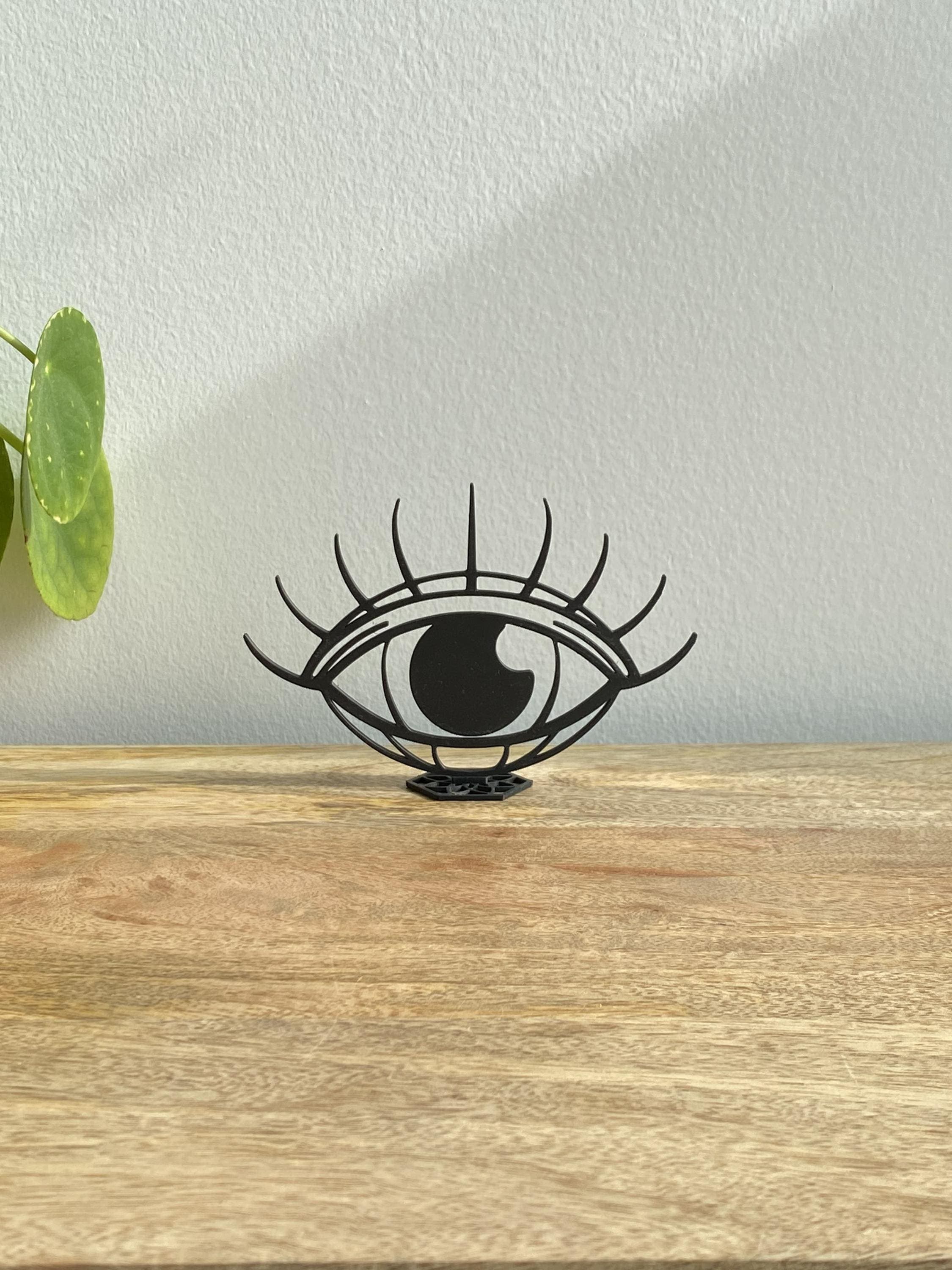 Evil Eye Sculpture Minimalist | Decor Spiritual Protection | 3D Desk Printed - image 3