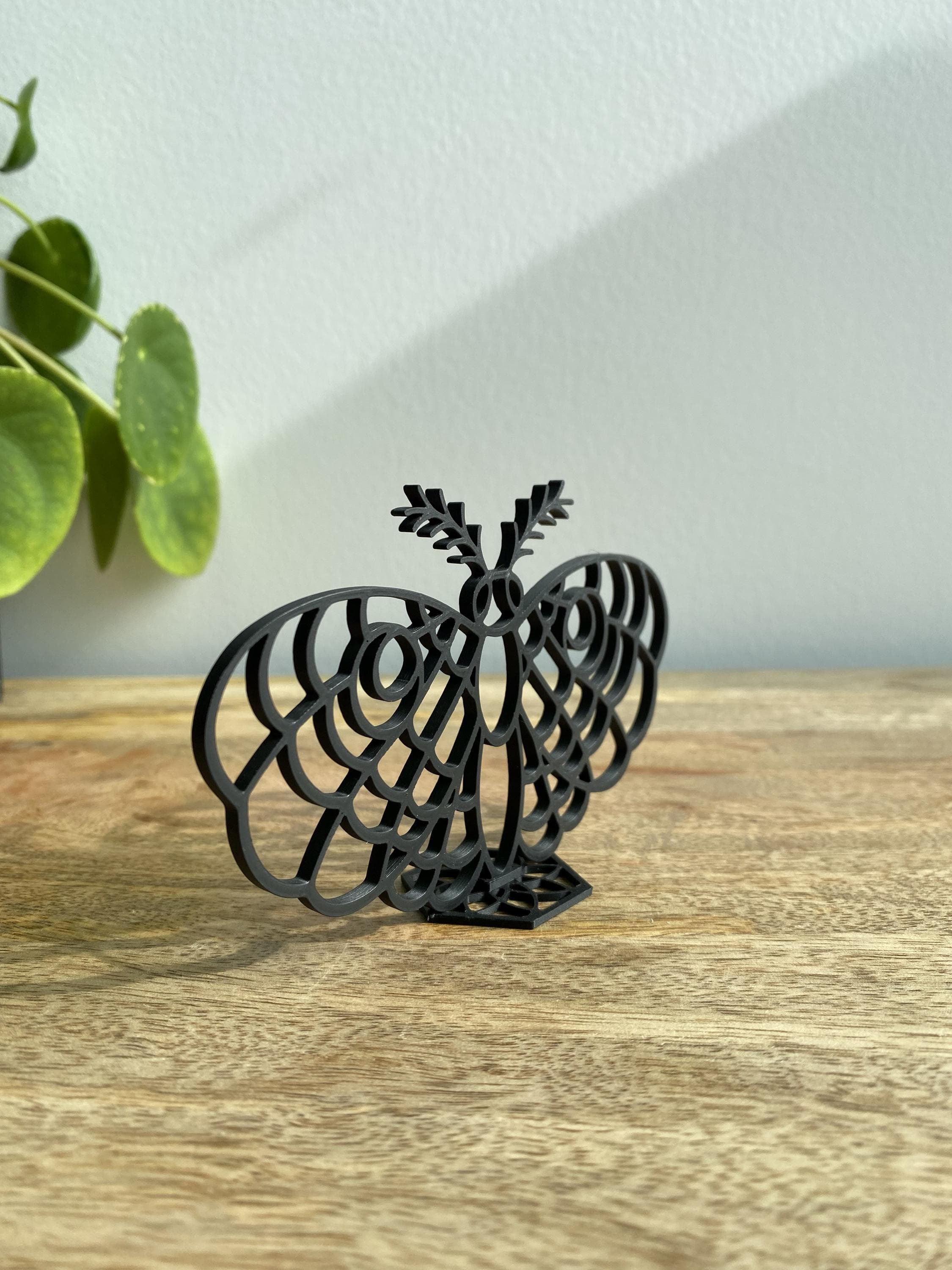 Moth Sculpture Decor | Insect Nature Inspired Home Desk | 3D Printed