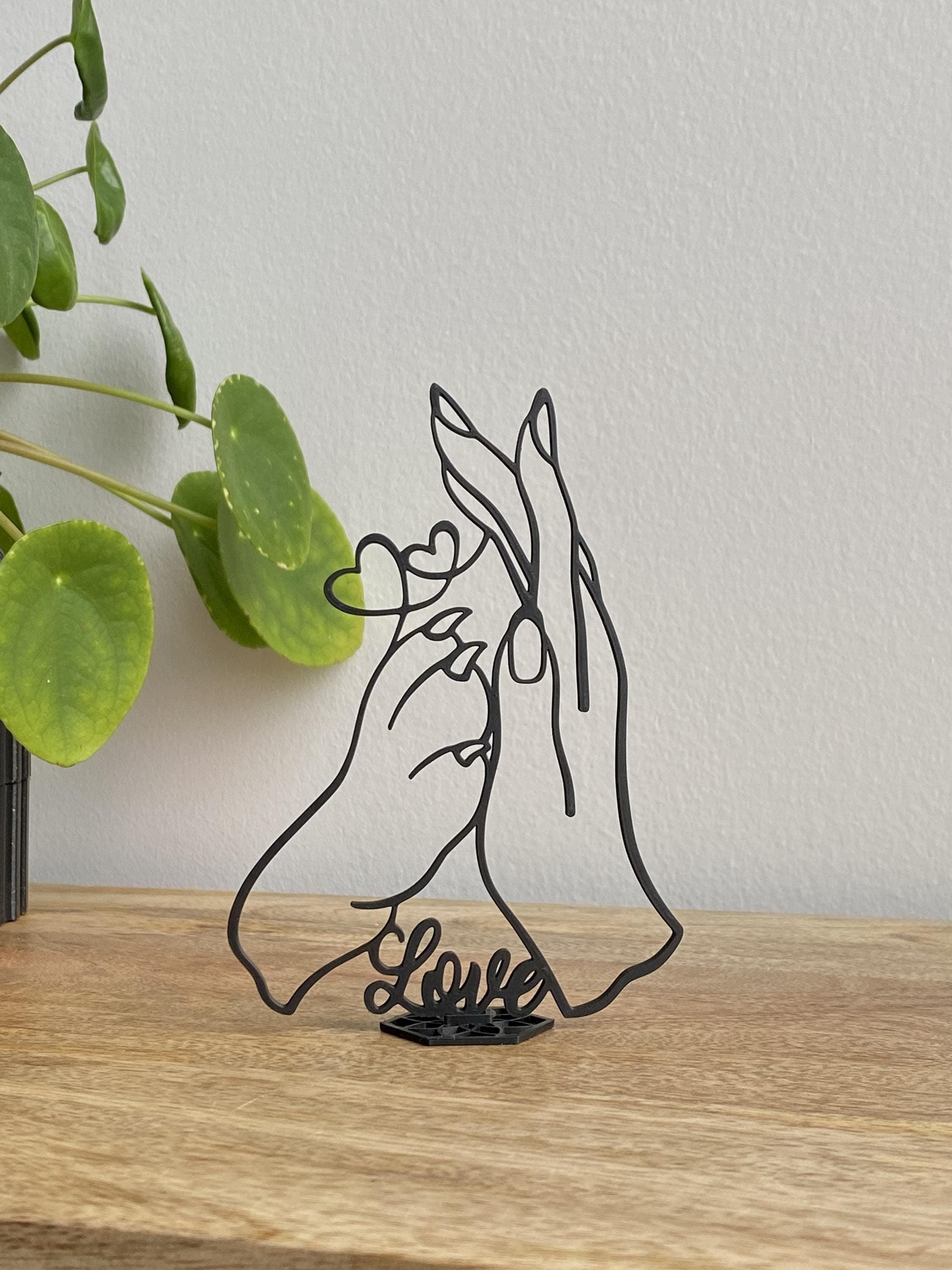 Paw and Hand Sculpture | Dog Lover Gift | Pet Memorial Fine Line Art - image 3