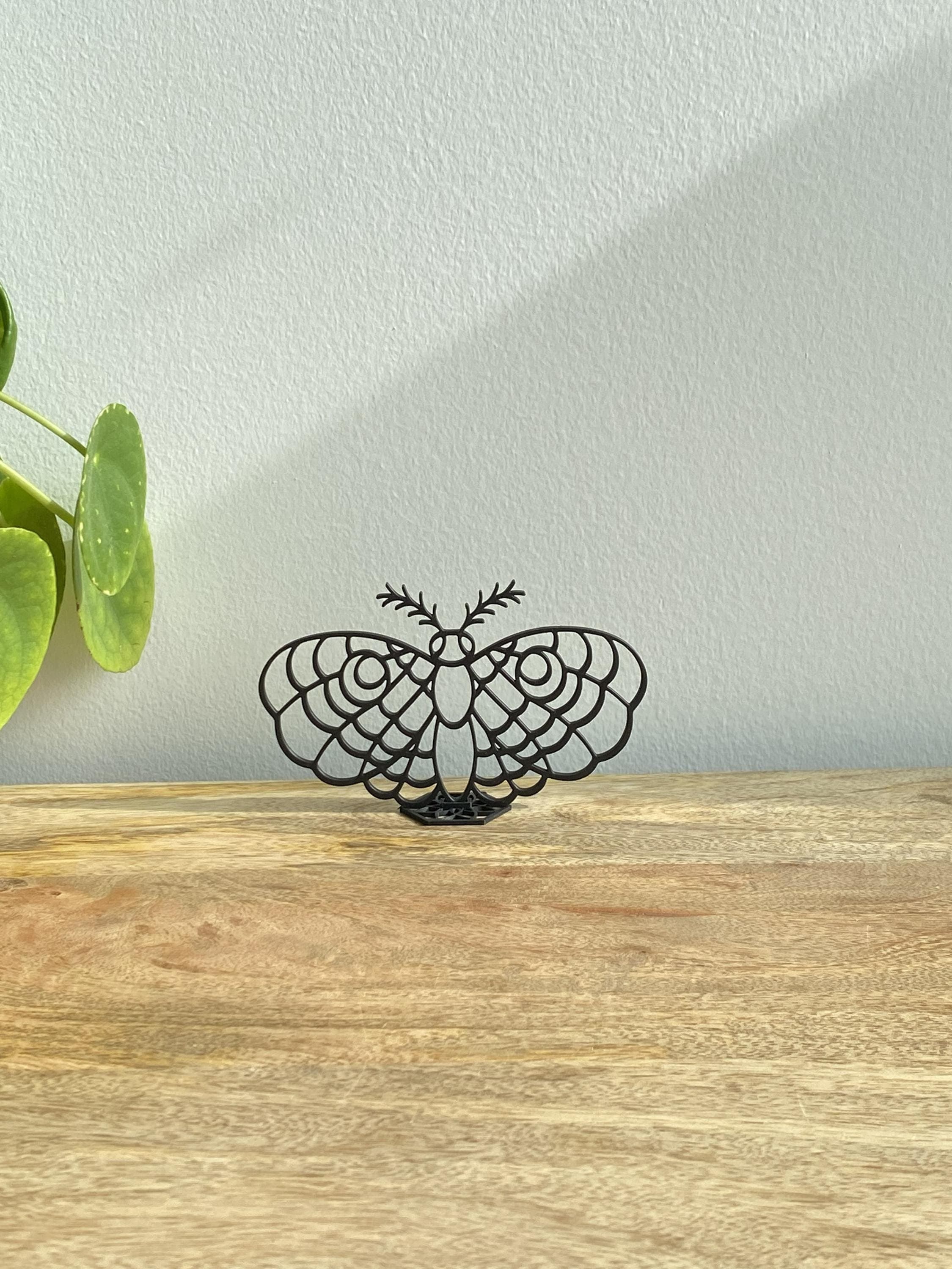 Moth Sculpture Decor | Insect Nature Inspired Home Desk | 3D Printed - image 3