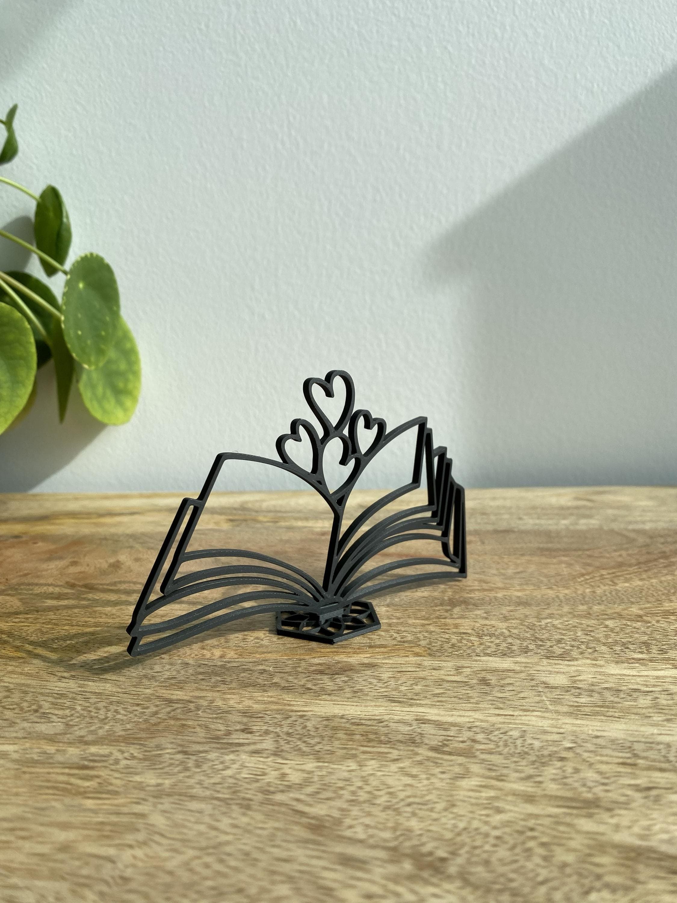 Open Book Sculpture | Lover Reading Decor | Library Desk Decor