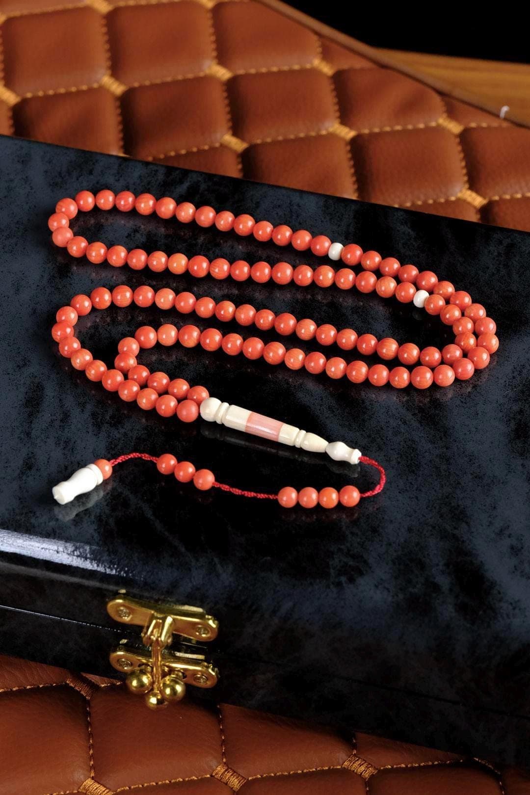 Natural Coral Prayer Beads (99) | Collectible Gift
