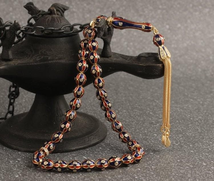 Silver Tasbeeh Prayer Beads: Islamic Gift, Sterling Tassel