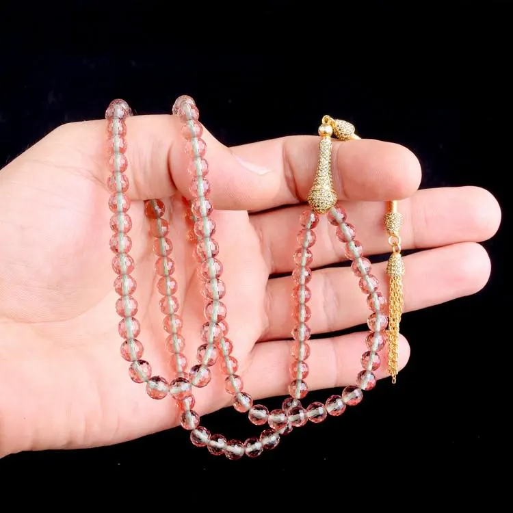 925 Sterling Silver Gold Plated Tassel 99 Zultanite Stone Prayer Beads - image 4