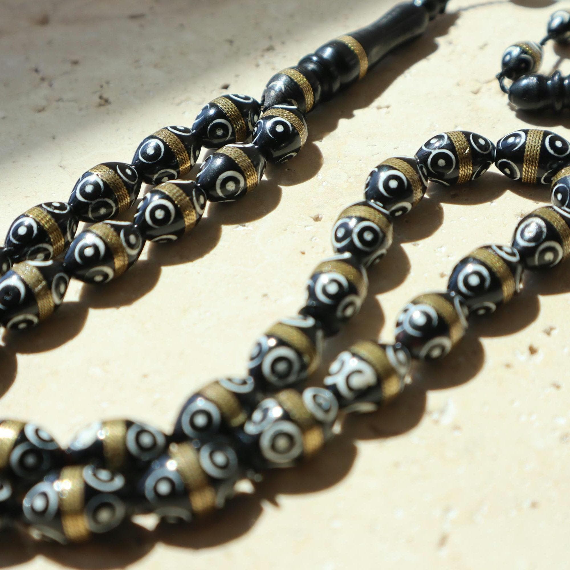 Hand-Carved Kuka Wood Islamic Prayer Beads – 33-Bead Tasbih - image 4