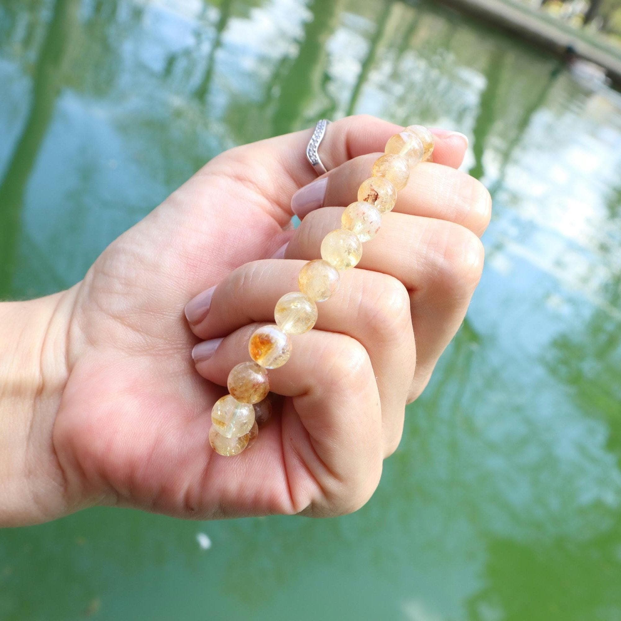 Natural Citrine Beaded Bracelet – Minimal Yellow Gemstone Jewelry - image 5