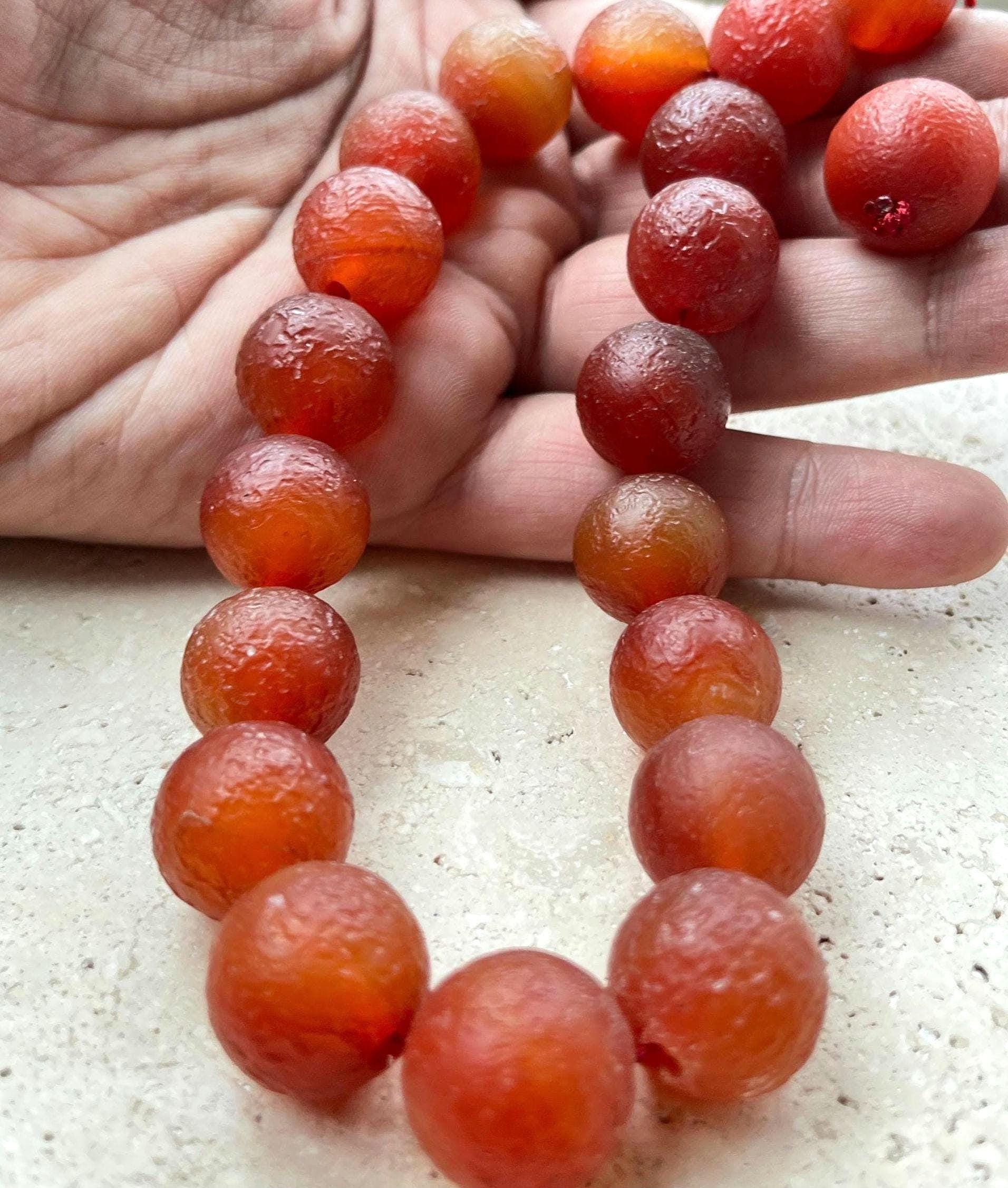 Collector’s Large Agate Tasbih | Handmade Islamic Prayer Beads | Natural Gemstone | 17 mm - image 4