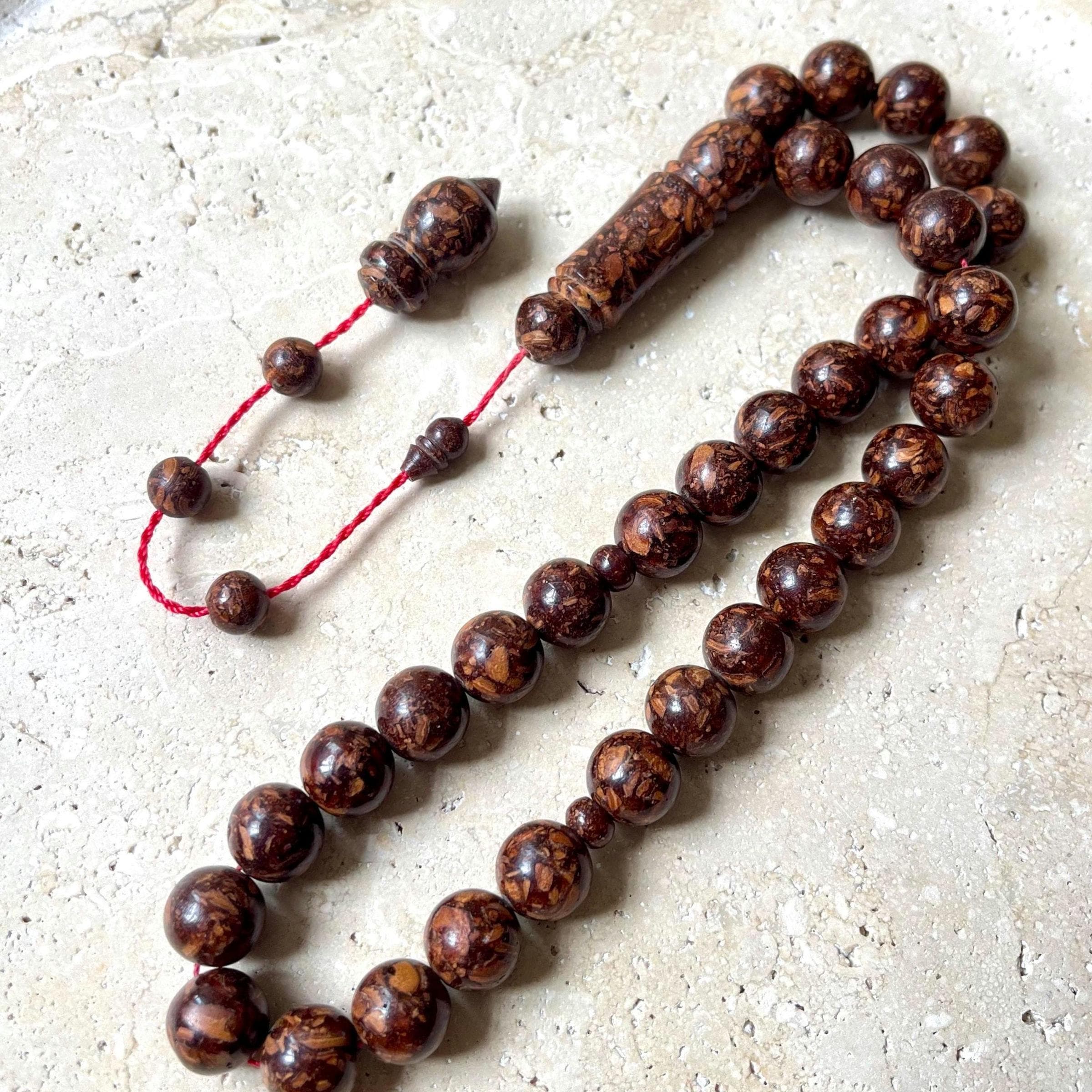 Scented Cinnamon Wood Tasbih | Islamic Prayer Beads | 33 Bead | 11 mm - image 5