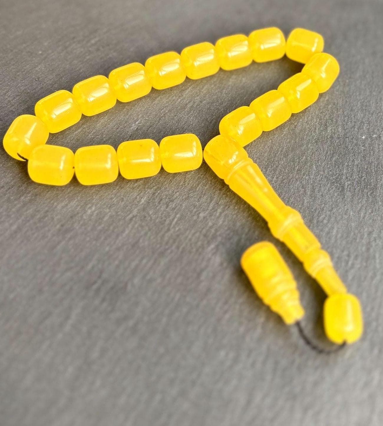 Handcrafted Pressed Amber Tasbih – 17 Bead Islamic Prayer Beads | Misbaha - image 3